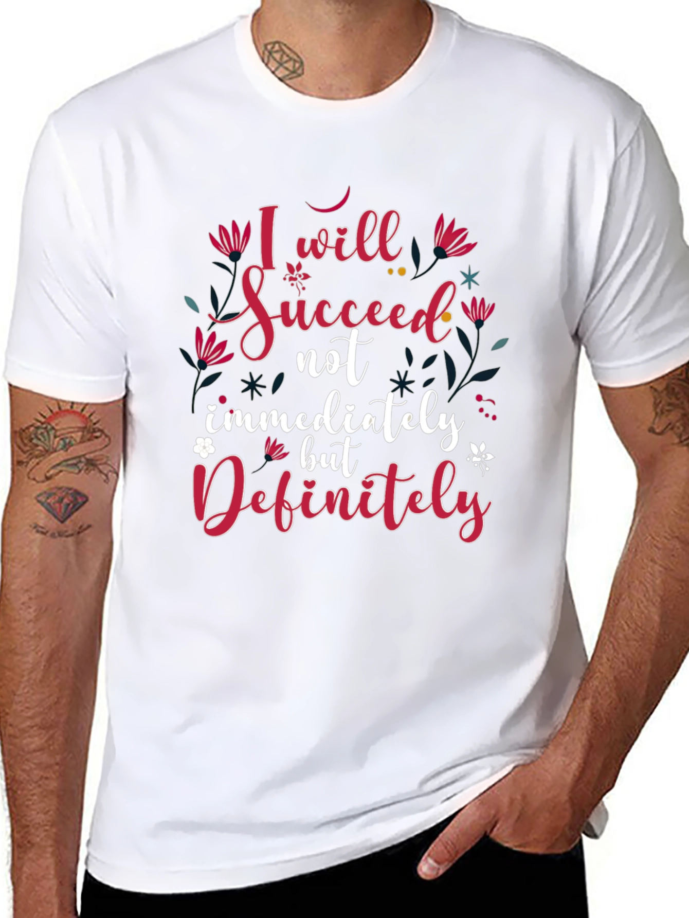 Inspirational I Will Succeed Black T-Shirt