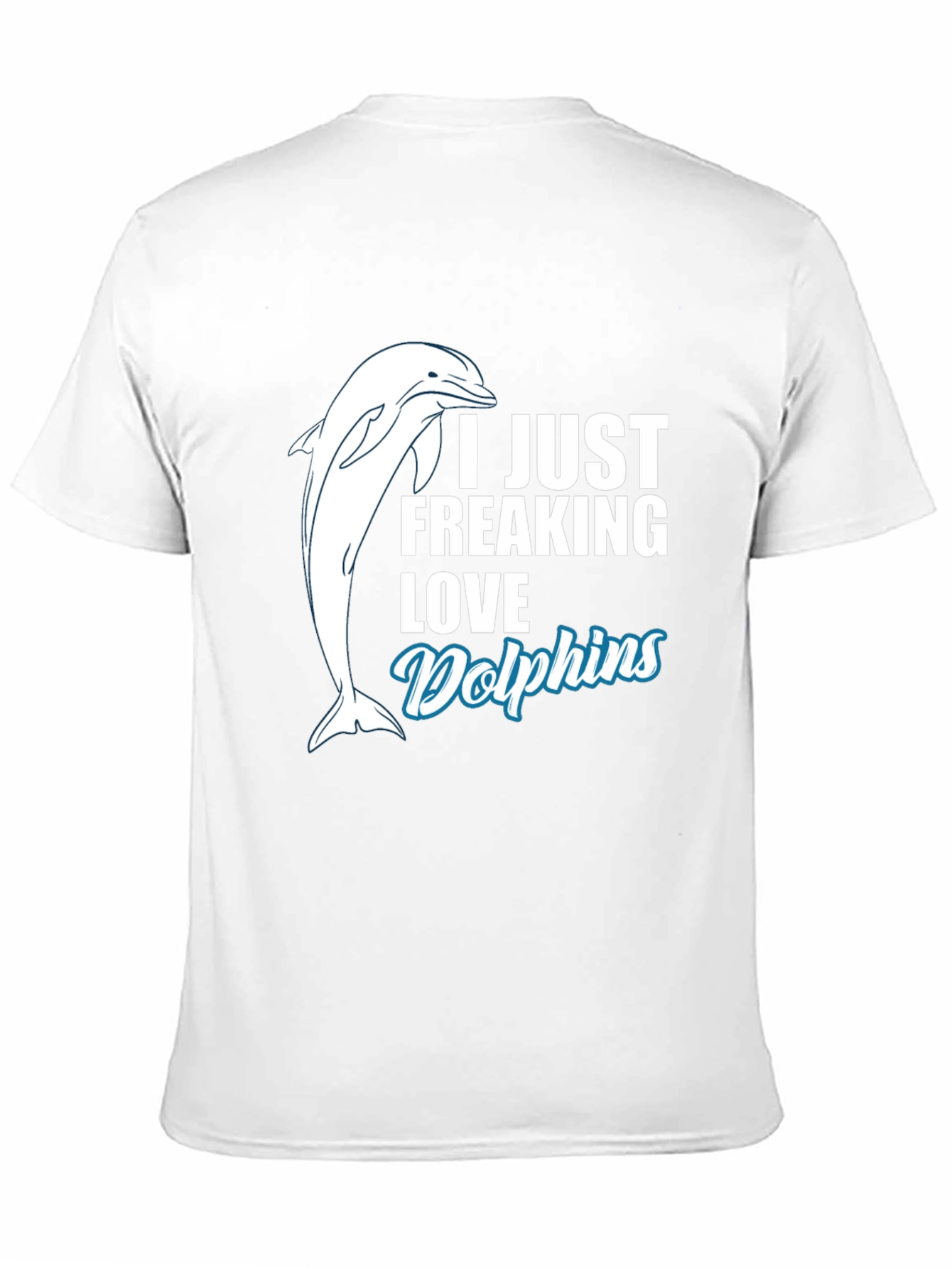 I Love Dolphins Black T-Shirt - Marine Animal Tee