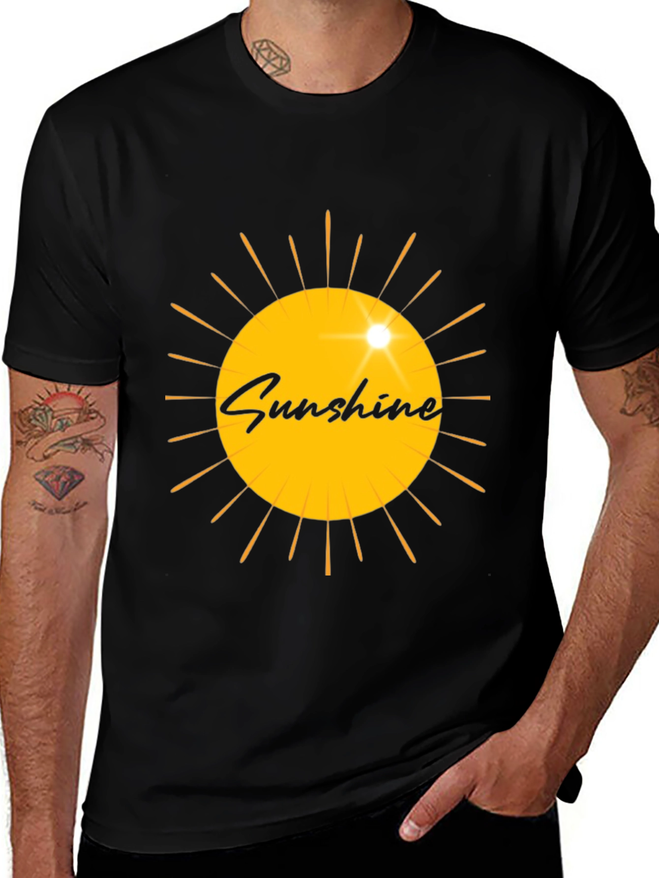 Sunshine Graphic Black T-Shirt