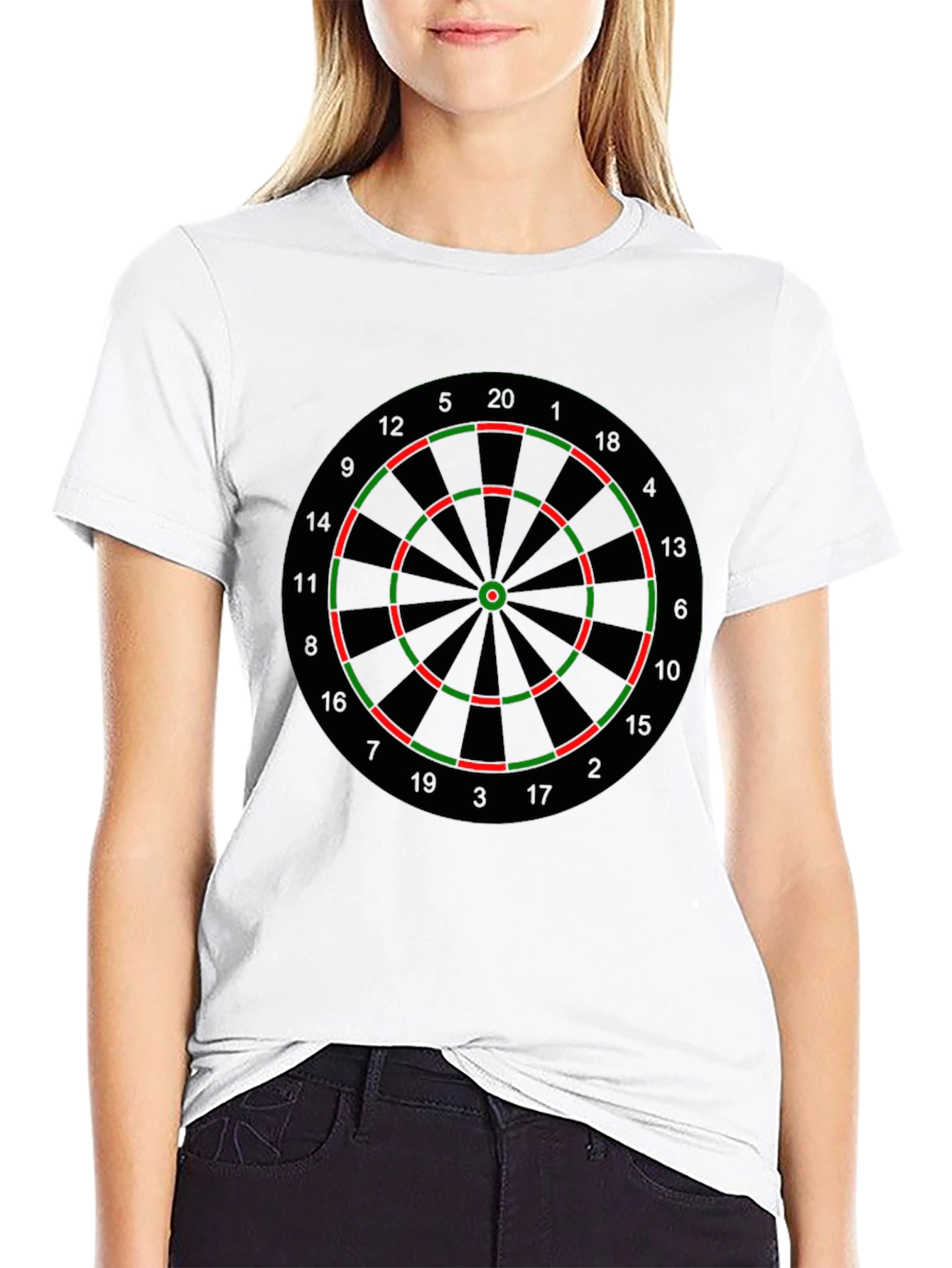 Darts Target Graphic T-Shirt - Novelty Casual Tee