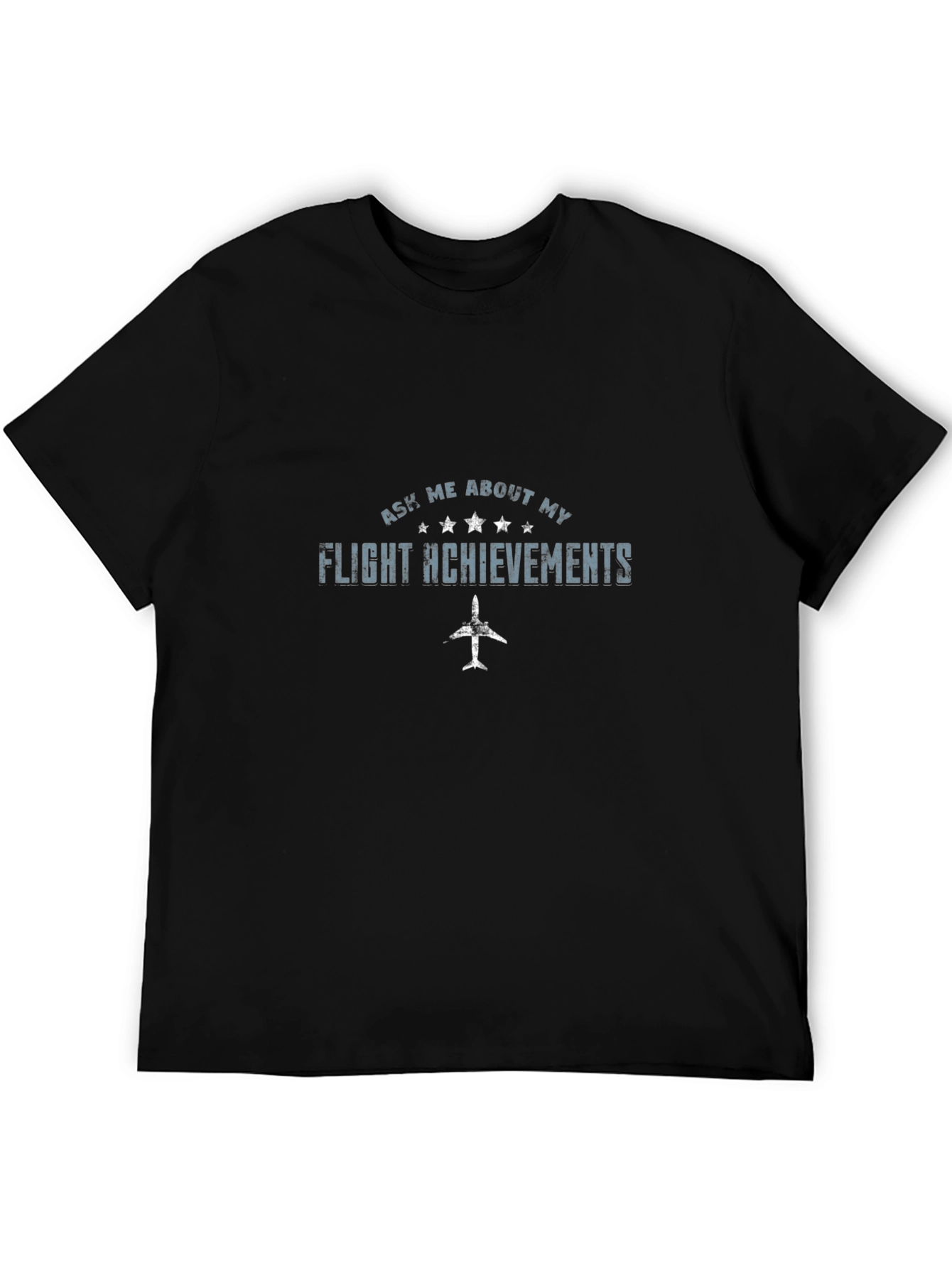 Ask Me About My Flight Achievements Black T-Shirt