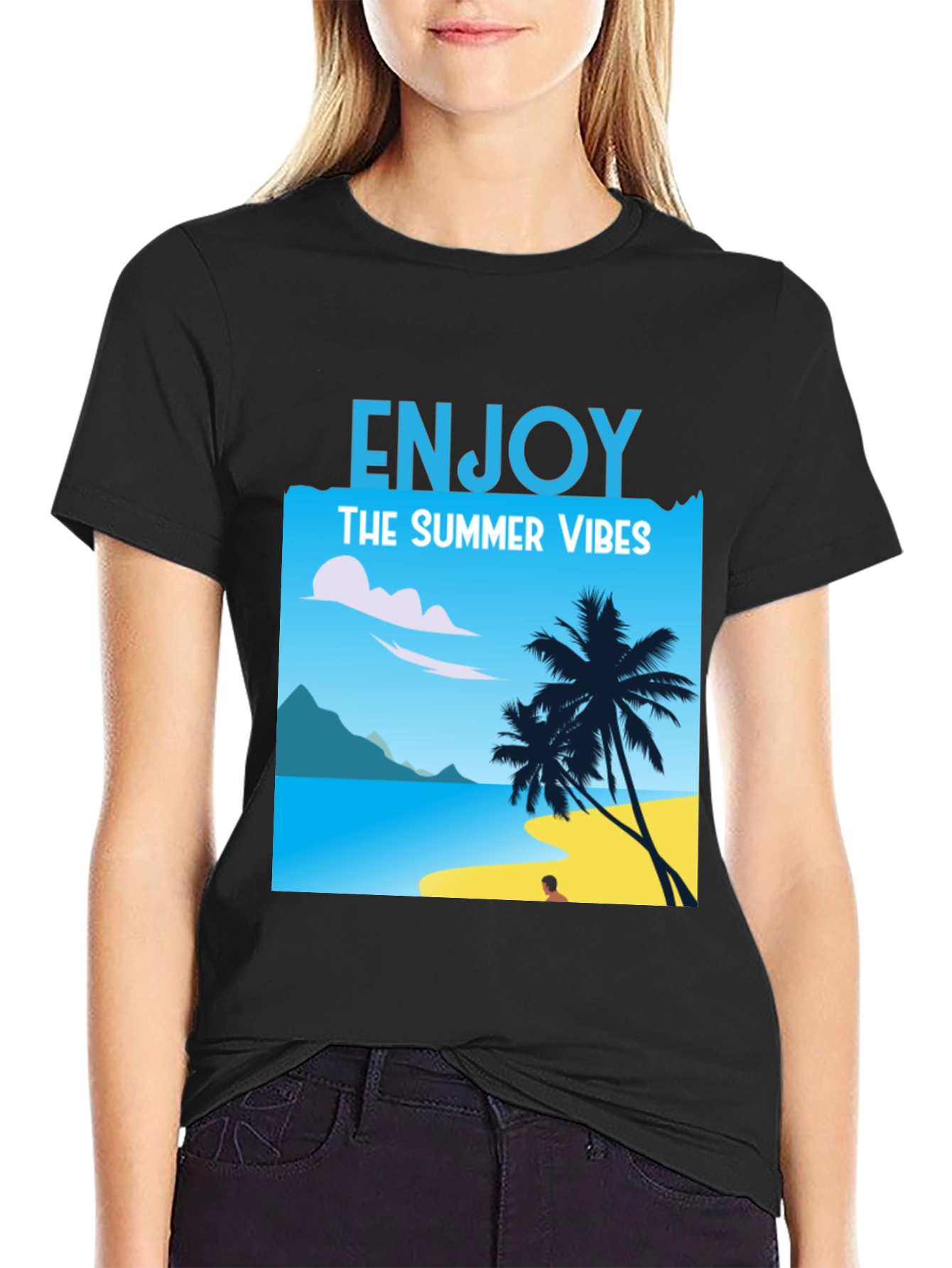 Enjoy Summer Vibes T-Shirt: Beach Graphic Tee
