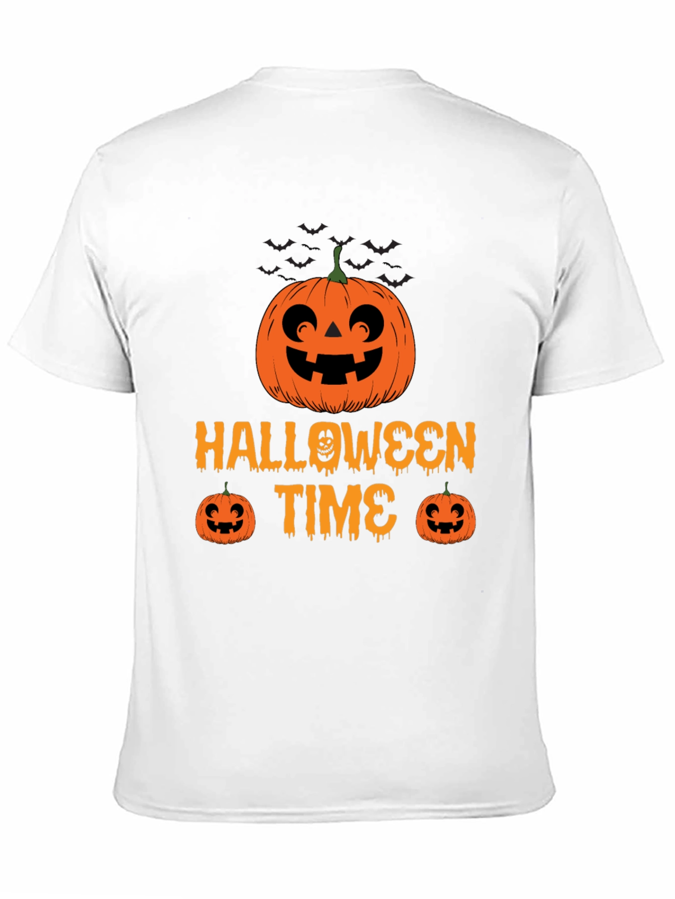 Halloween Time Black T-Shirt Pumpkin Graphic Tee