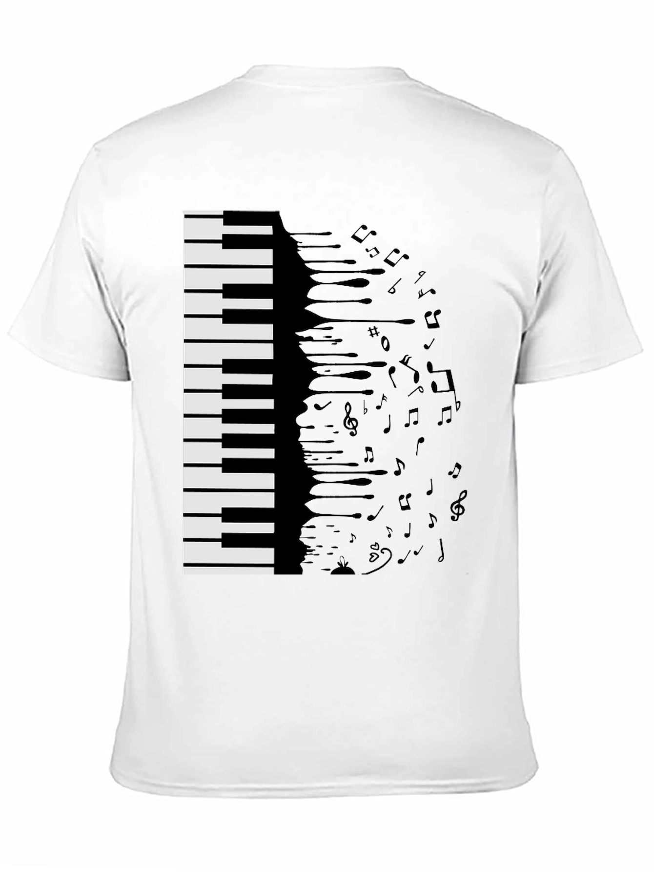 Piano Keys & Notes Graphic Tee - Musician T-Shirt