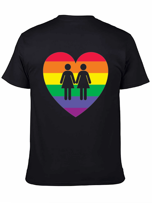 LGBTQ+ Pride Rainbow Heart Women Love T-Shirt