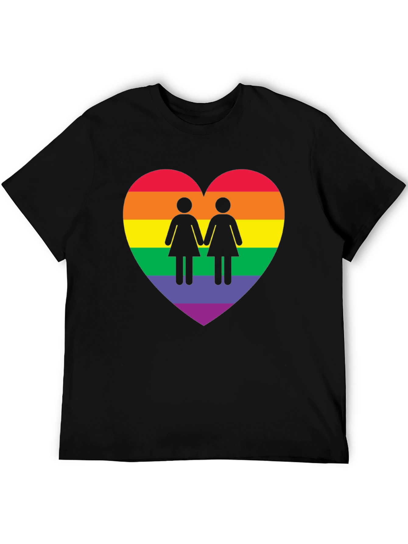 LGBTQ+ Pride Rainbow Heart Women Love T-Shirt
