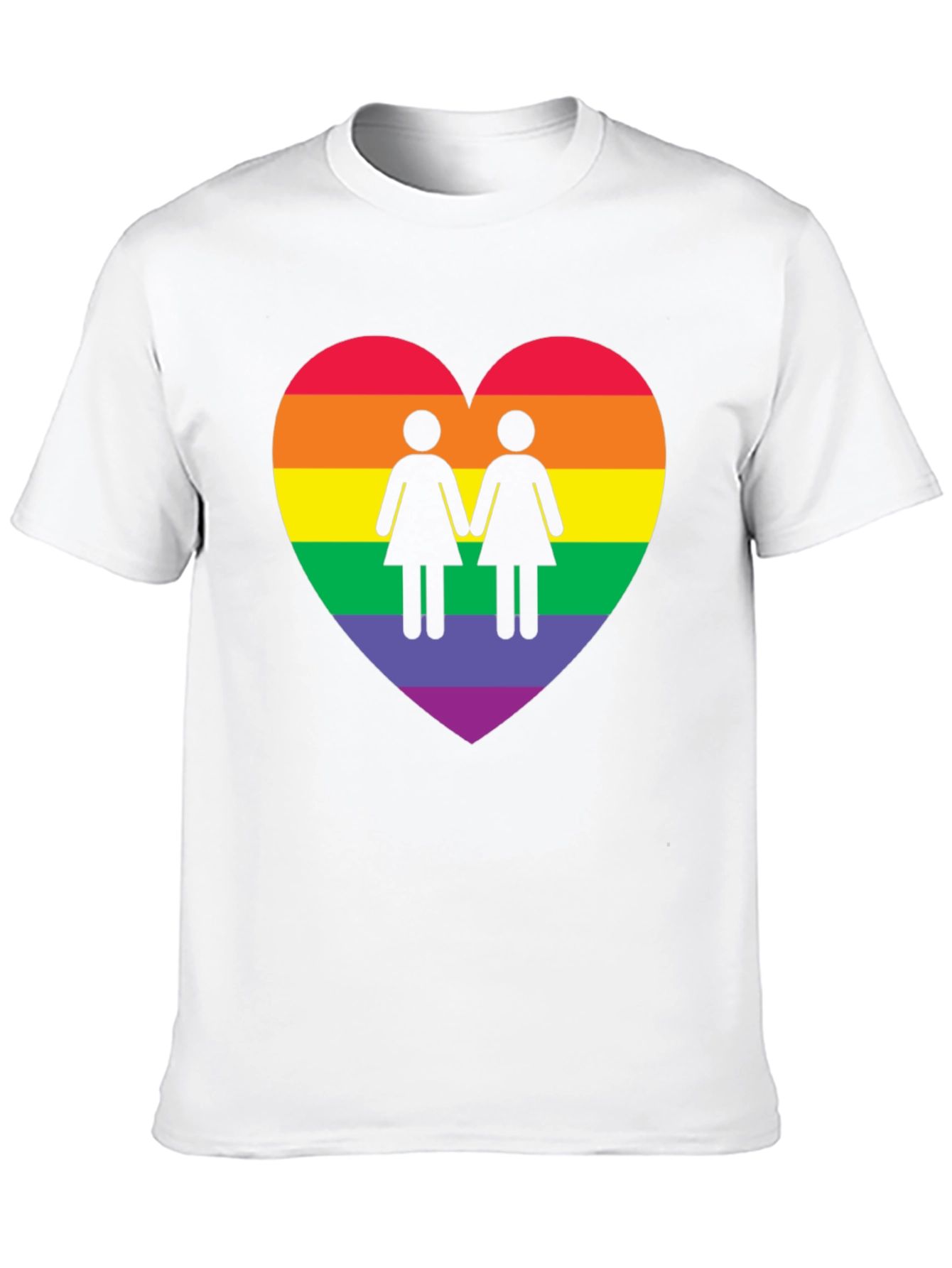 LGBTQ+ Pride Rainbow Heart Women Love T-Shirt