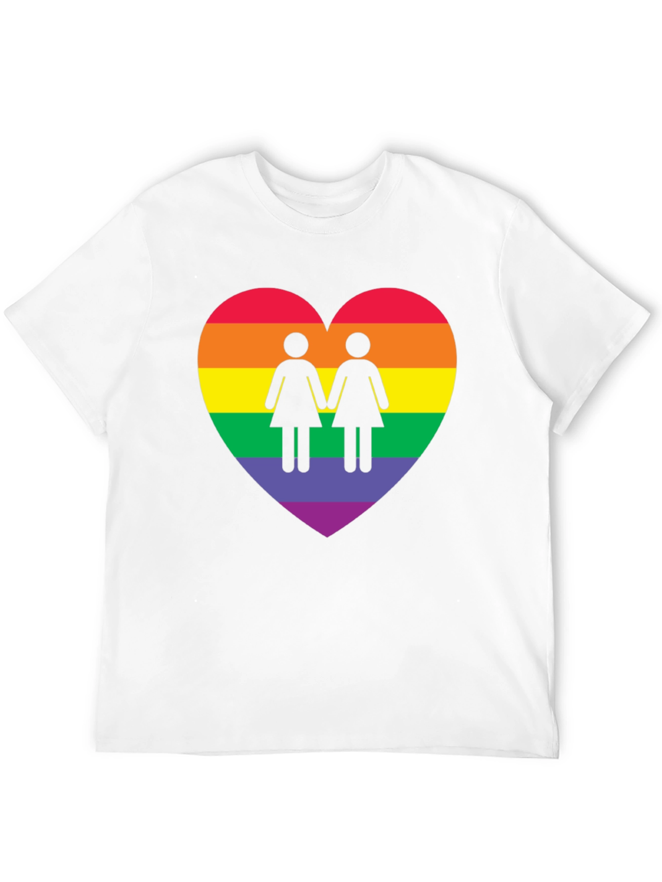 LGBTQ+ Pride Rainbow Heart Women Love T-Shirt