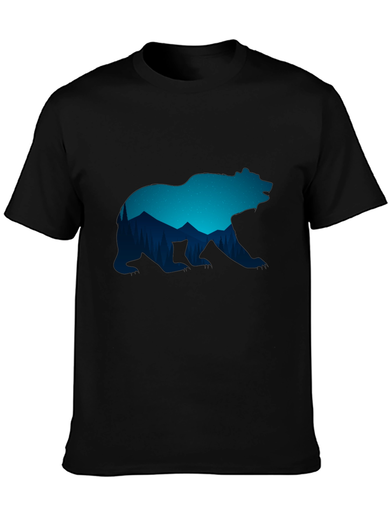Bear Silhouette Graphic T-Shirt