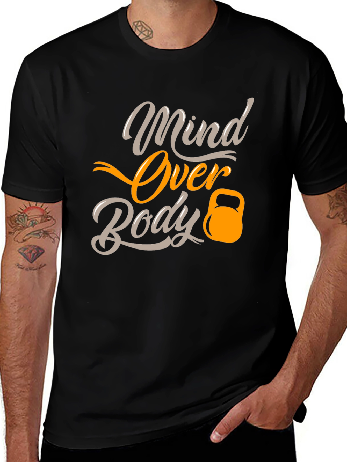 Mind Over Body Black Graphic Tee
