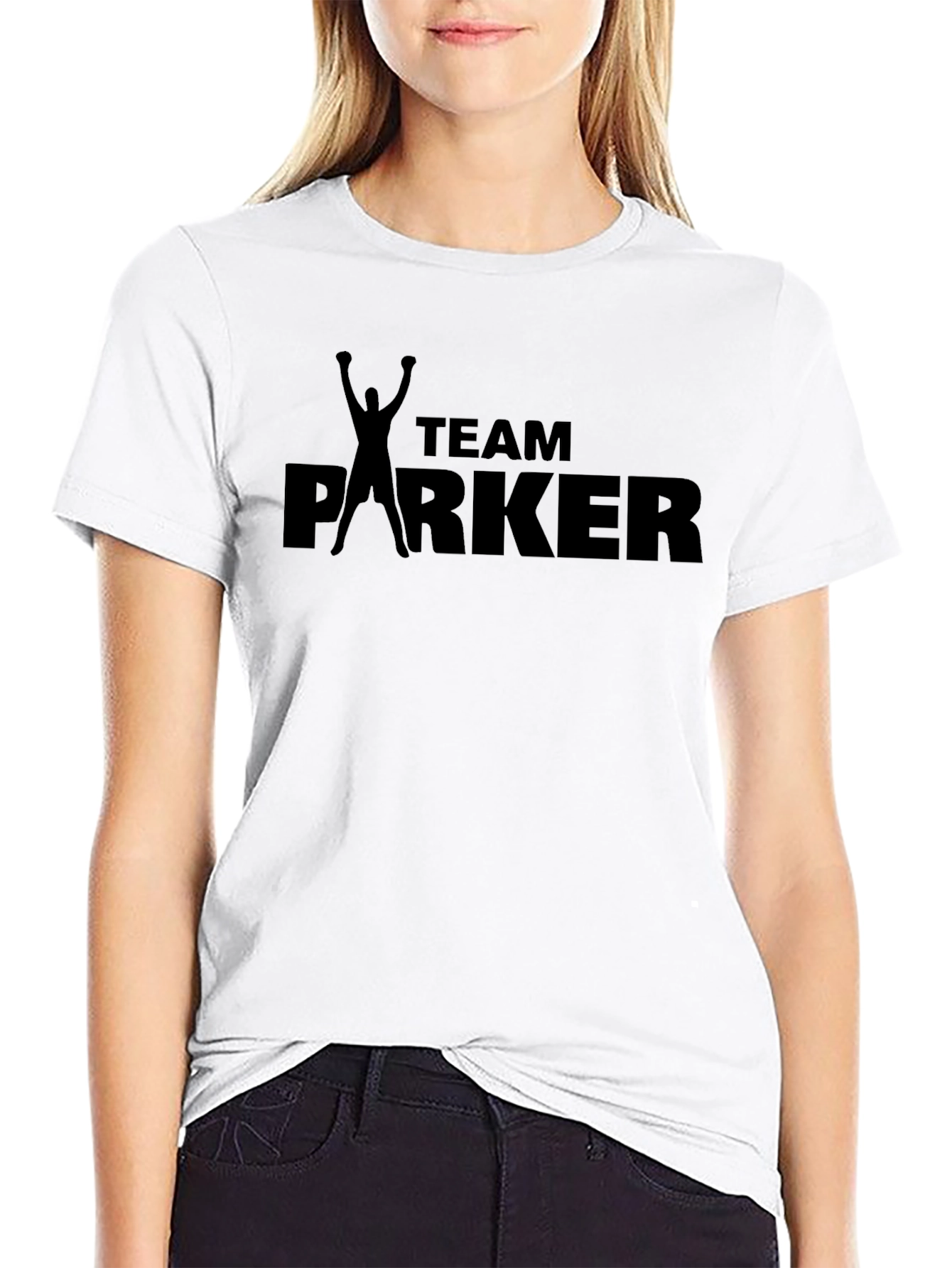 Team Parker Graphic Print Mens Black T-Shirt