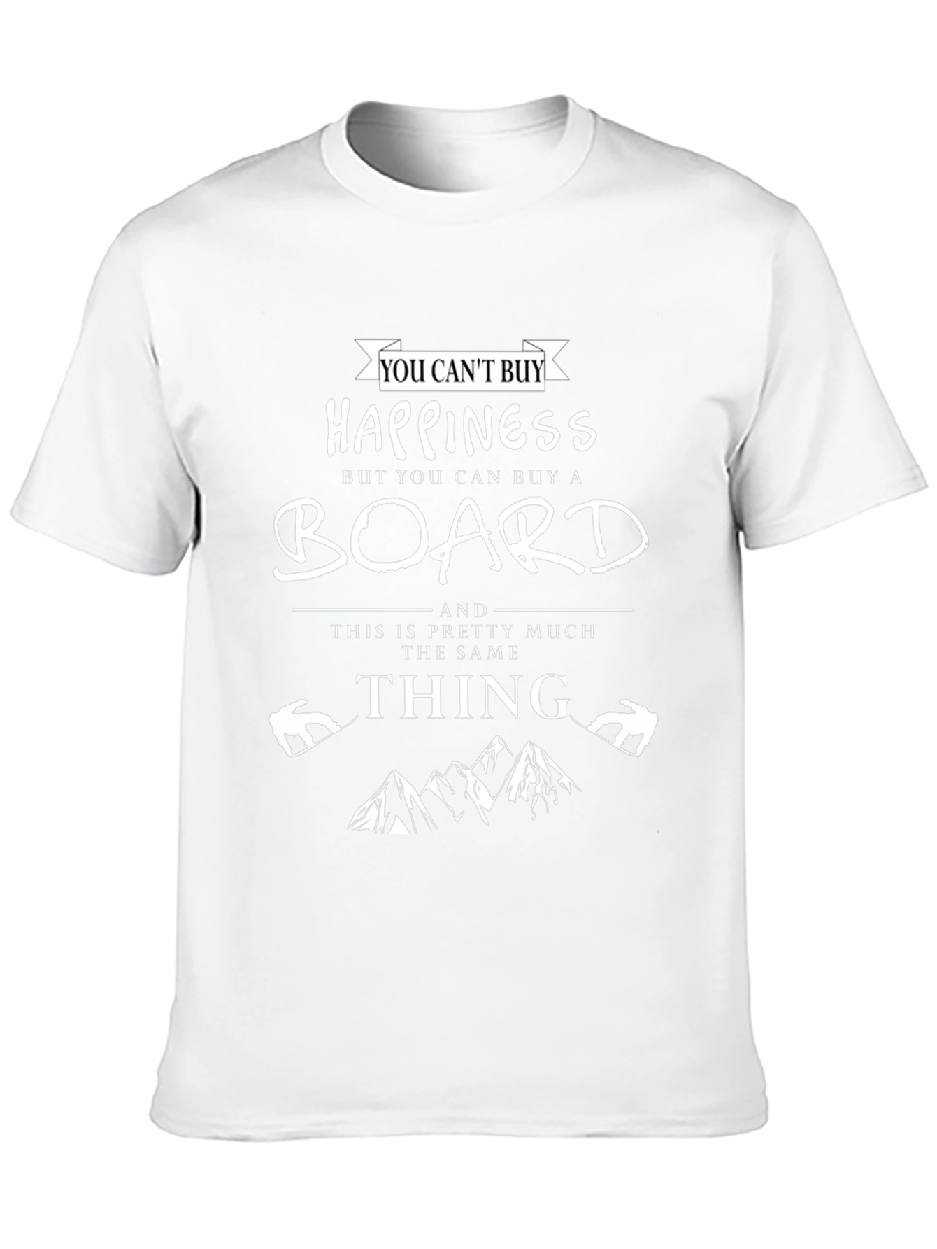 Happiness Board Black T-Shirt