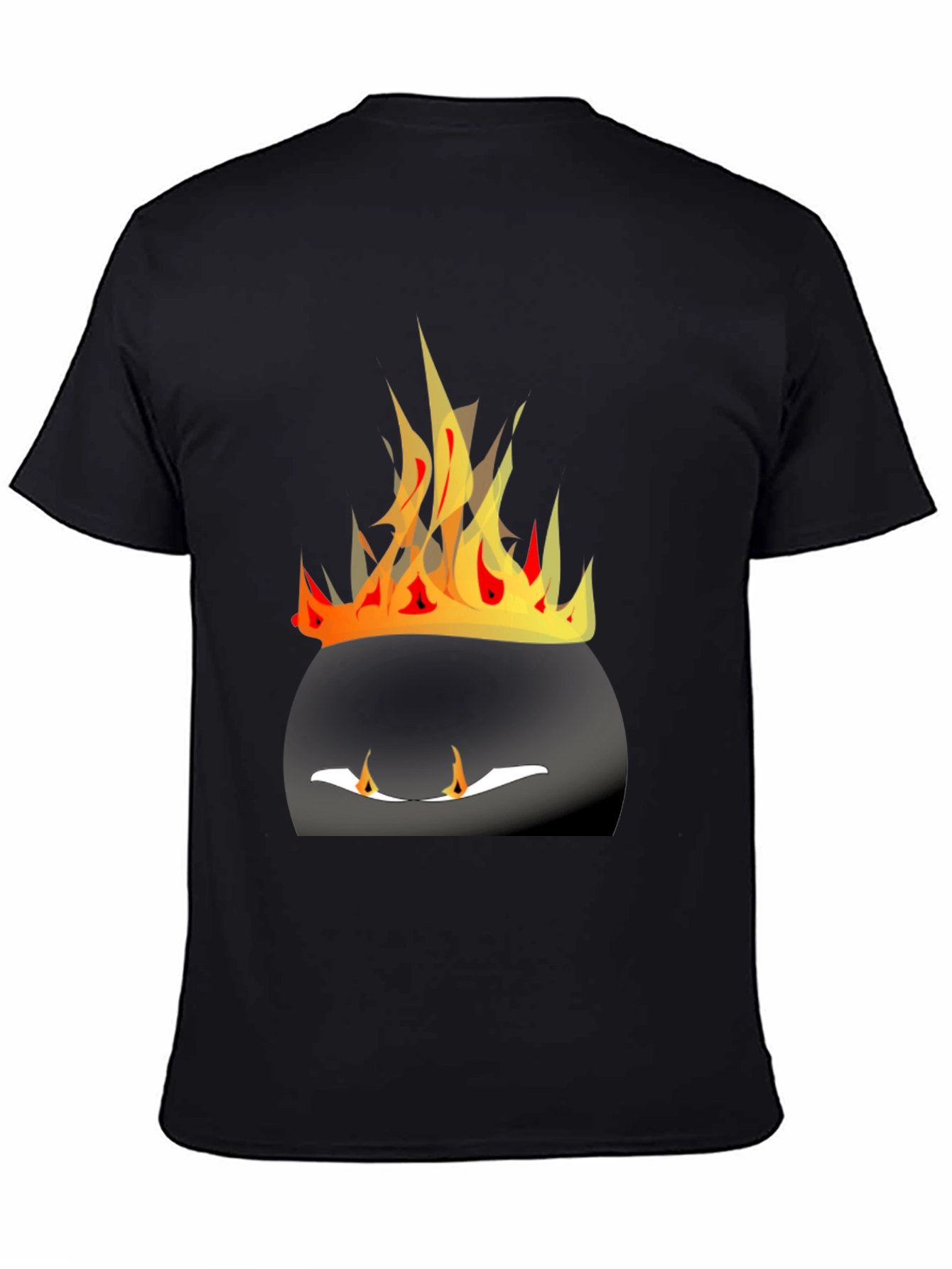 Fiery Cauldron Graphic Tee - Bold Black Shirt
