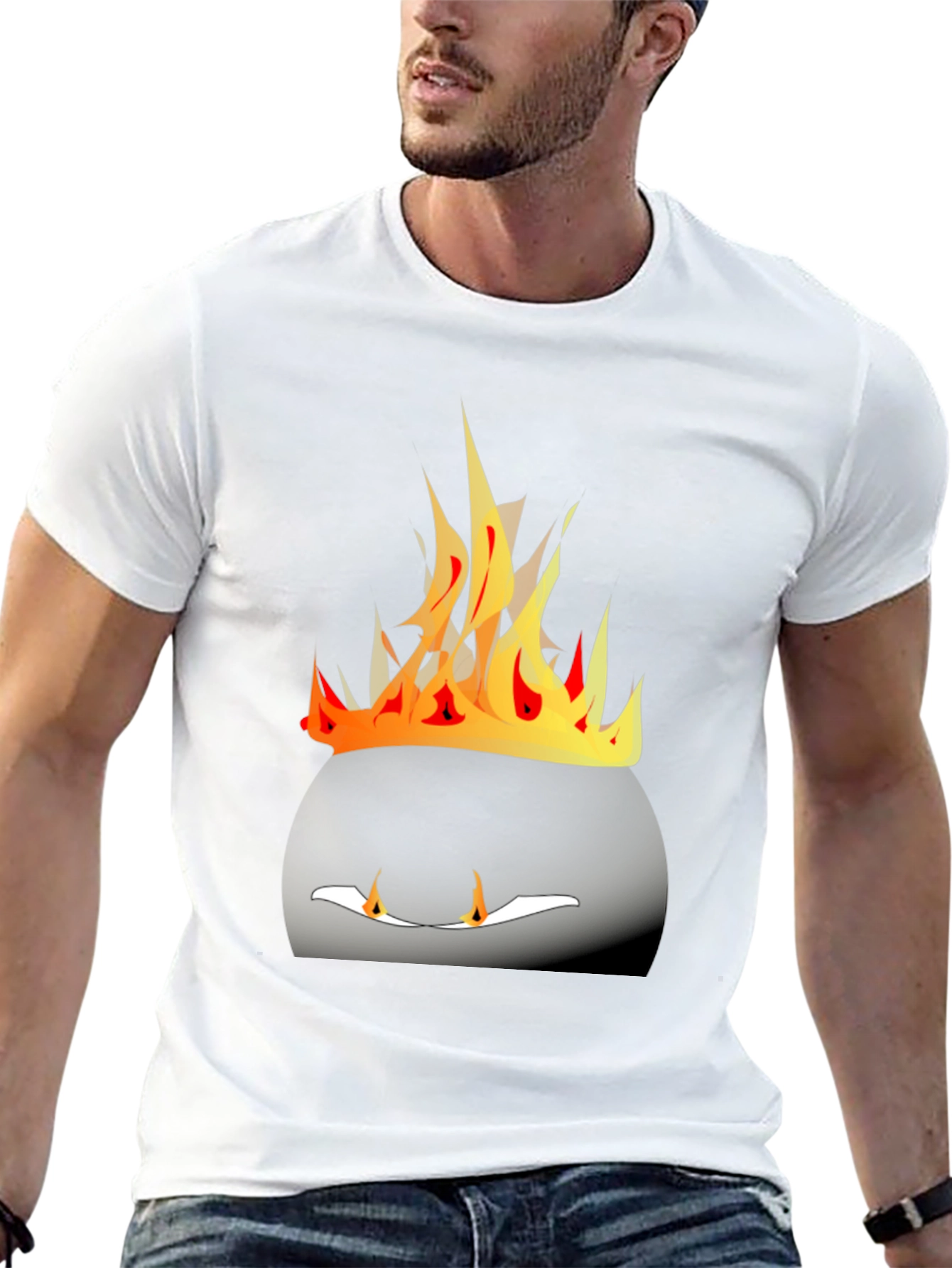Fiery Cauldron Graphic Tee - Bold Black Shirt