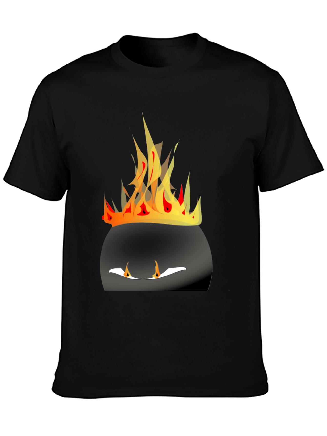 Fiery Cauldron Graphic Tee - Bold Black Shirt