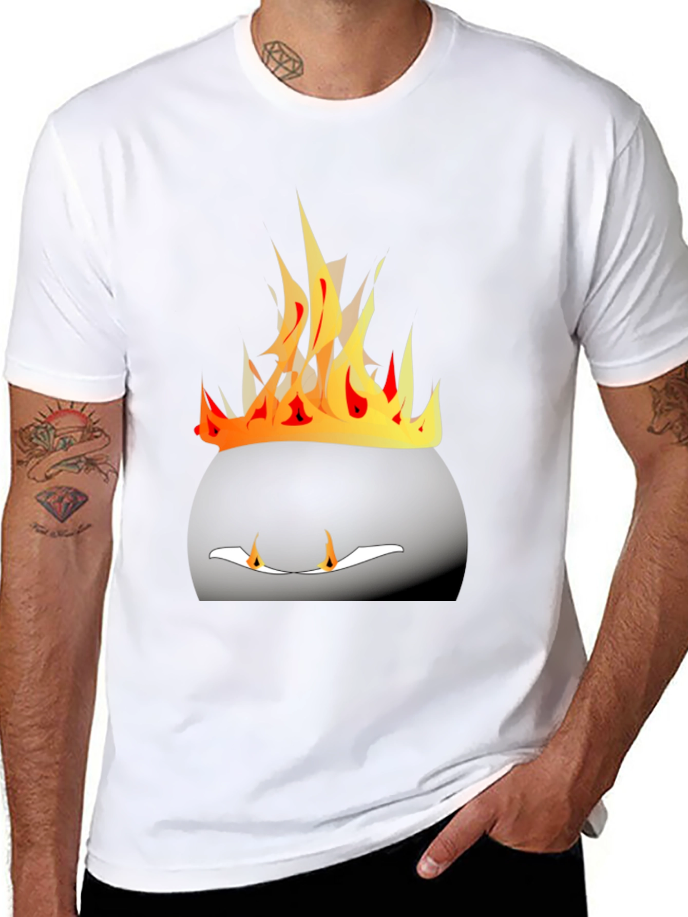 Fiery Cauldron Graphic Tee - Bold Black Shirt