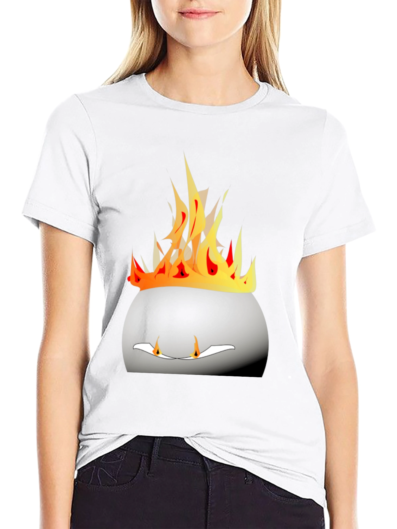 Fiery Cauldron Graphic Tee - Bold Black Shirt