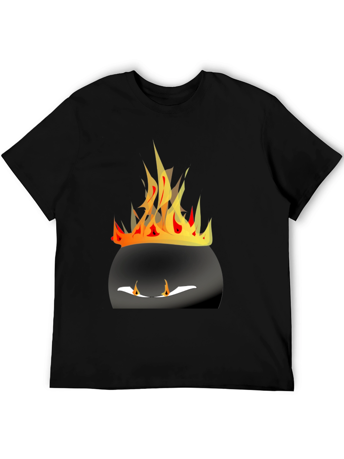 Fiery Cauldron Graphic Tee - Bold Black Shirt