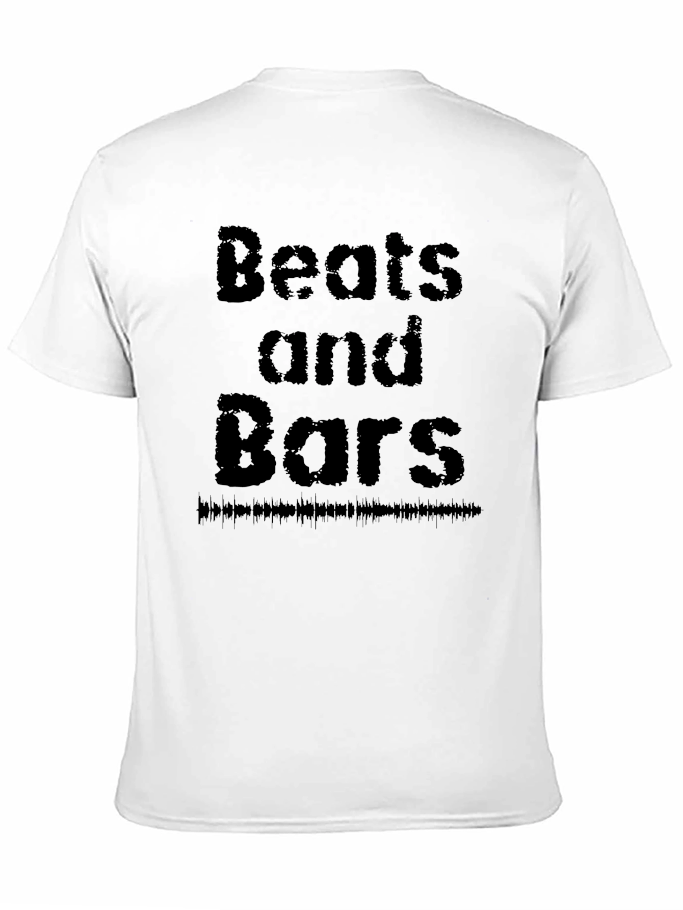 Beats and Bars Graphic Tee - Black Cotton T-Shirt