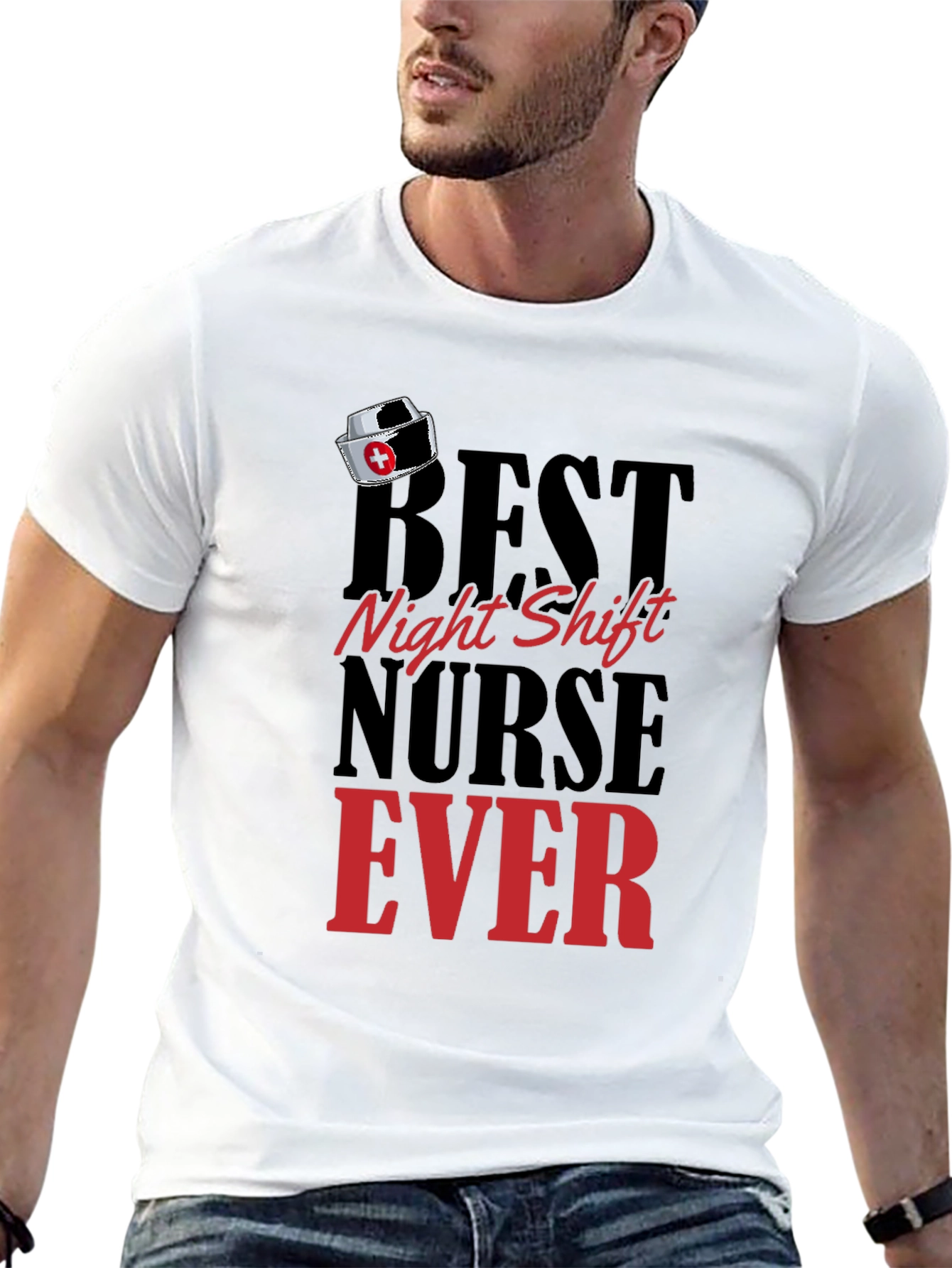 Best Night Shift Nurse Ever Black T-Shirt