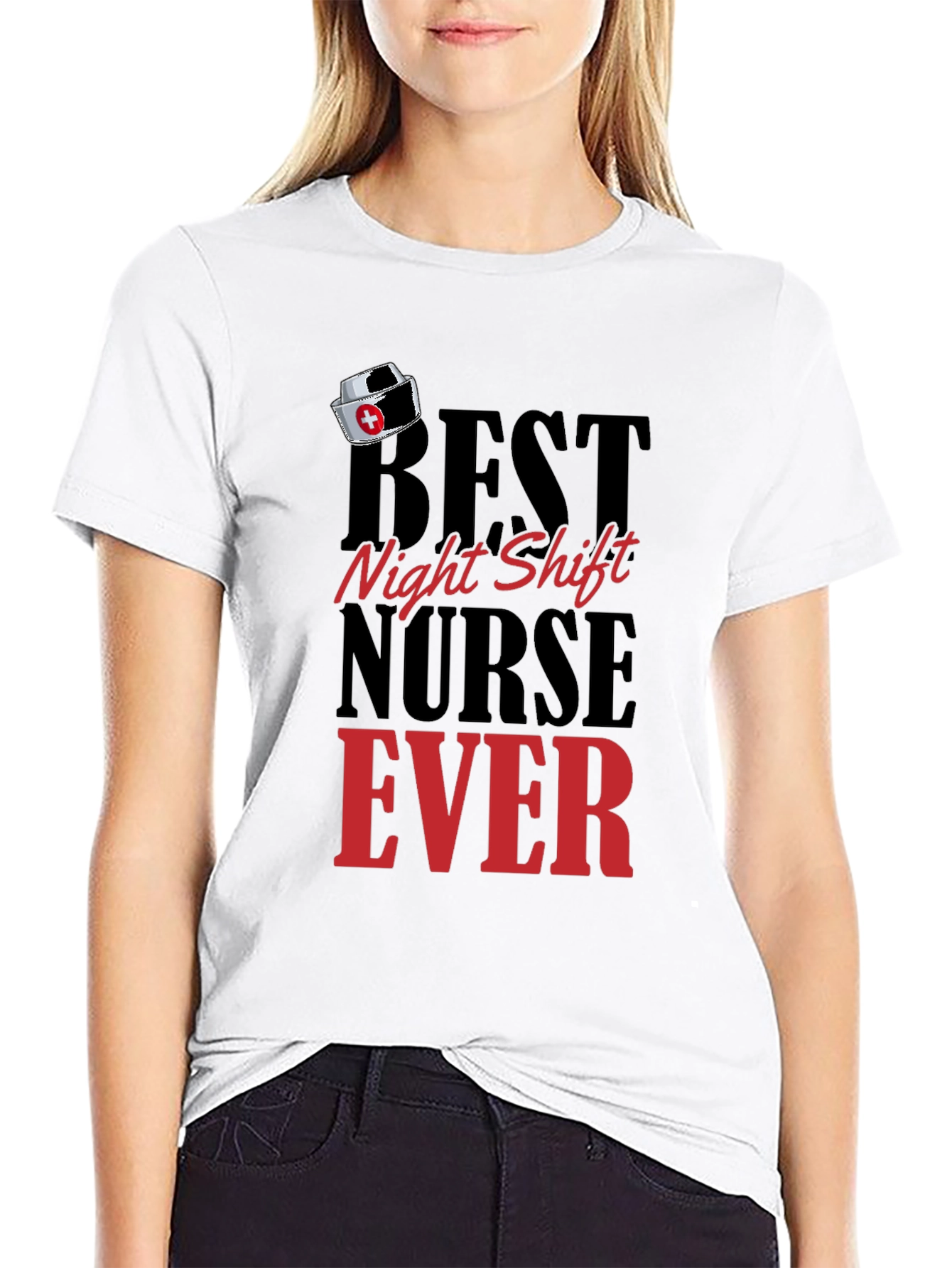 Best Night Shift Nurse Ever Black T-Shirt