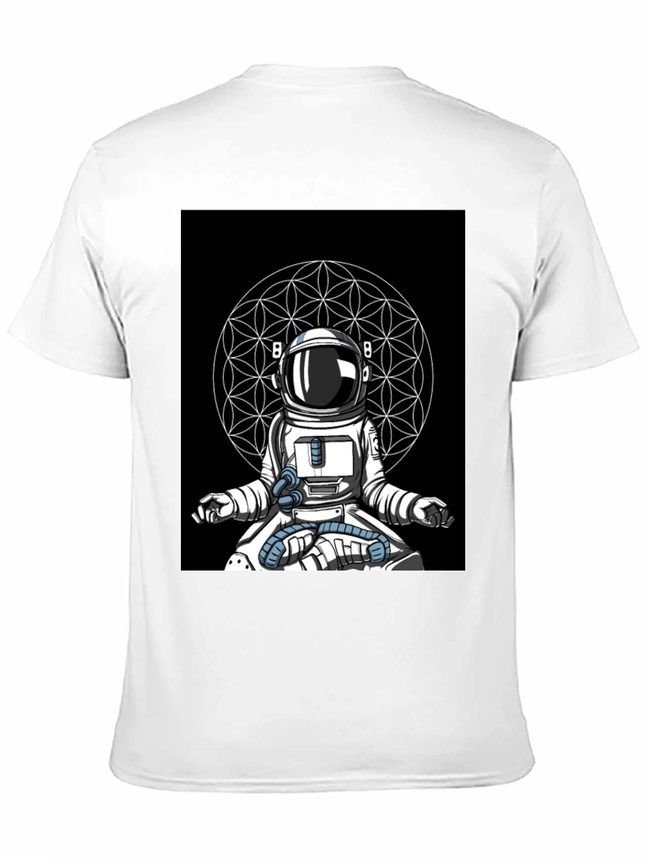 Meditating Astronaut T-Shirt - Black