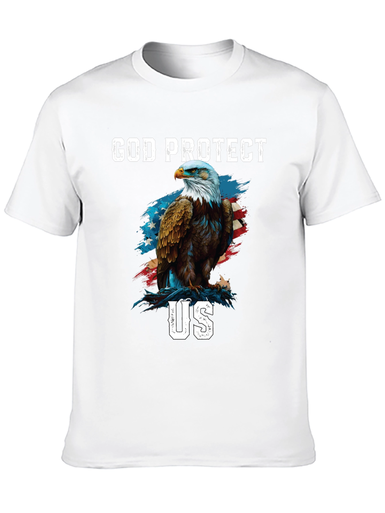 God Protect Us Eagle Graphic T-Shirt
