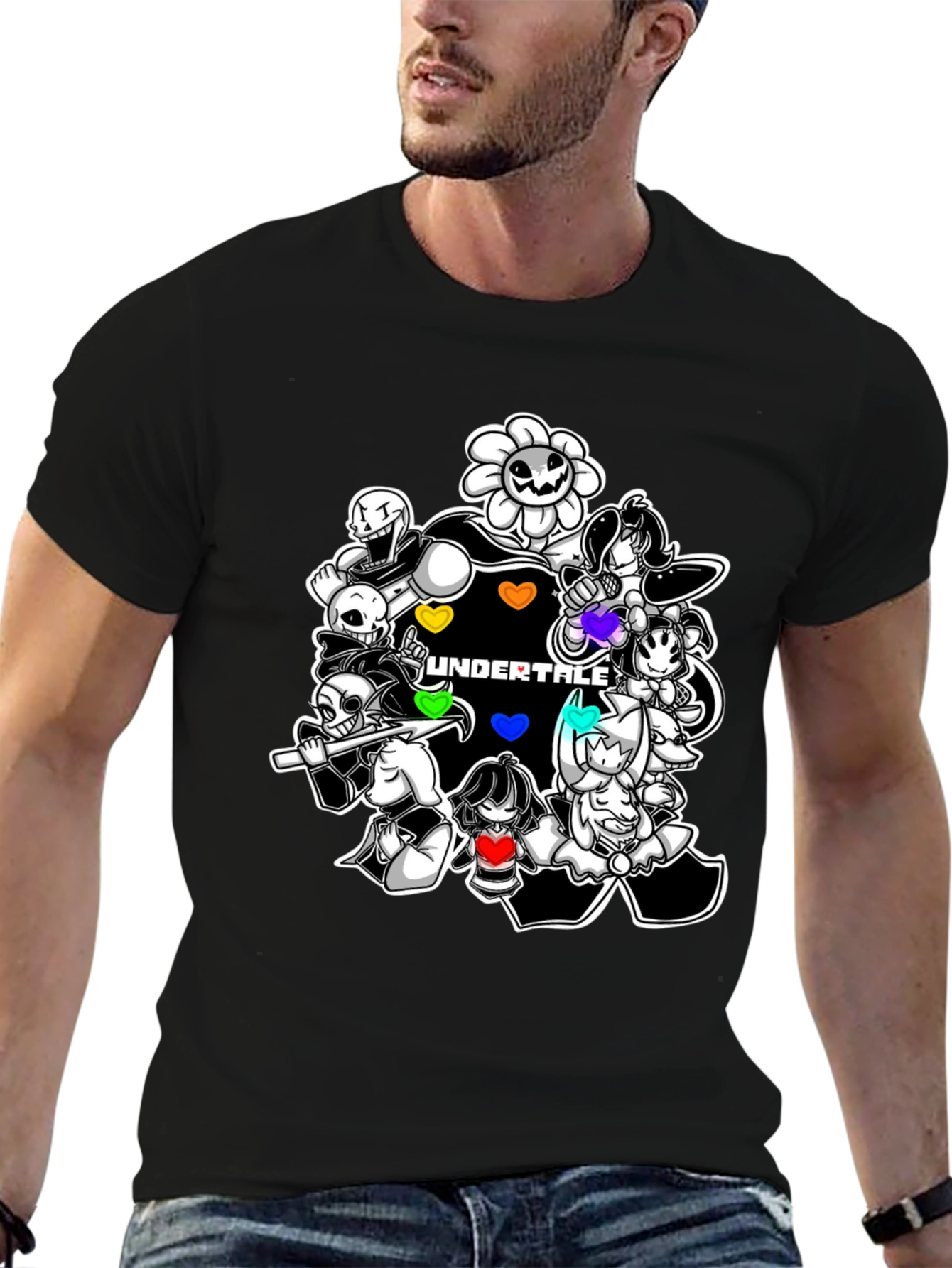 Undertale Character Collage Graphic T-Shirt