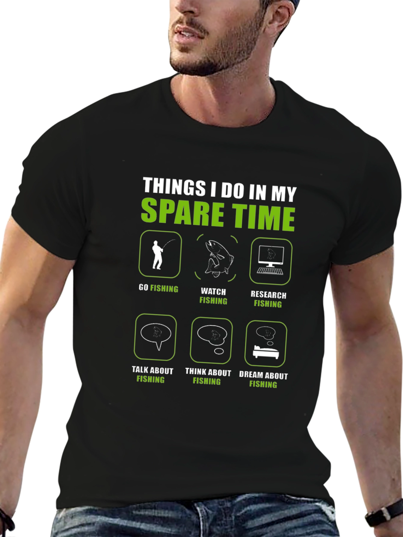 Fishing Spare Time Graphic Tee