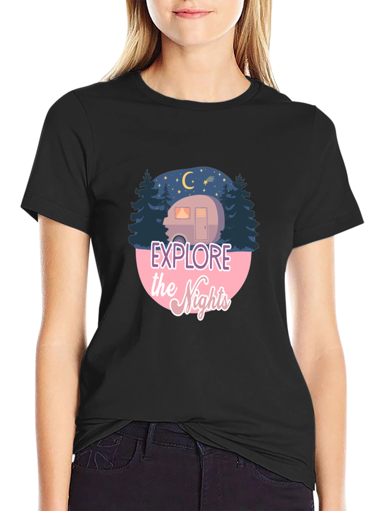Explore the Nights Camping Graphic Tee