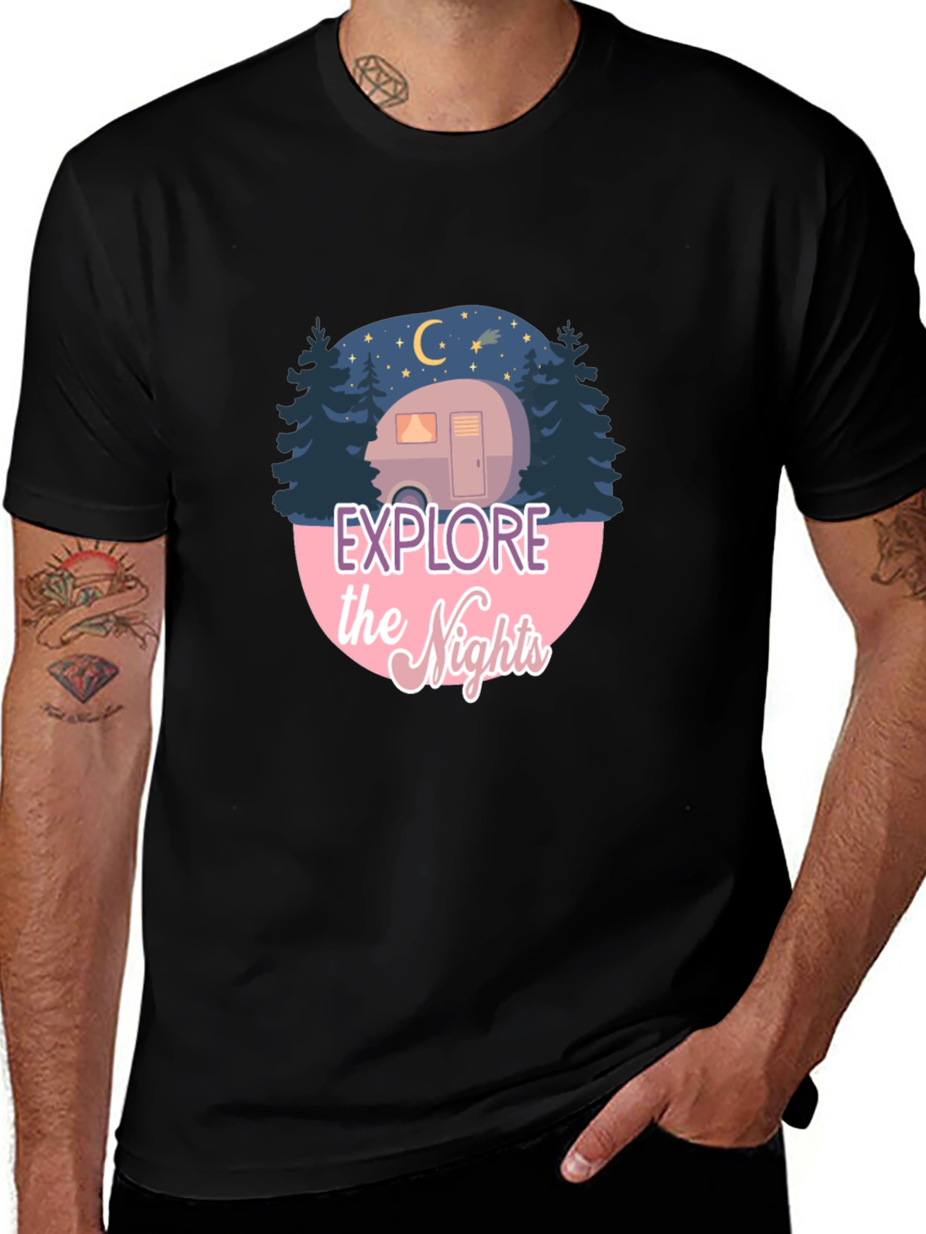 Explore the Nights Camping Graphic Tee