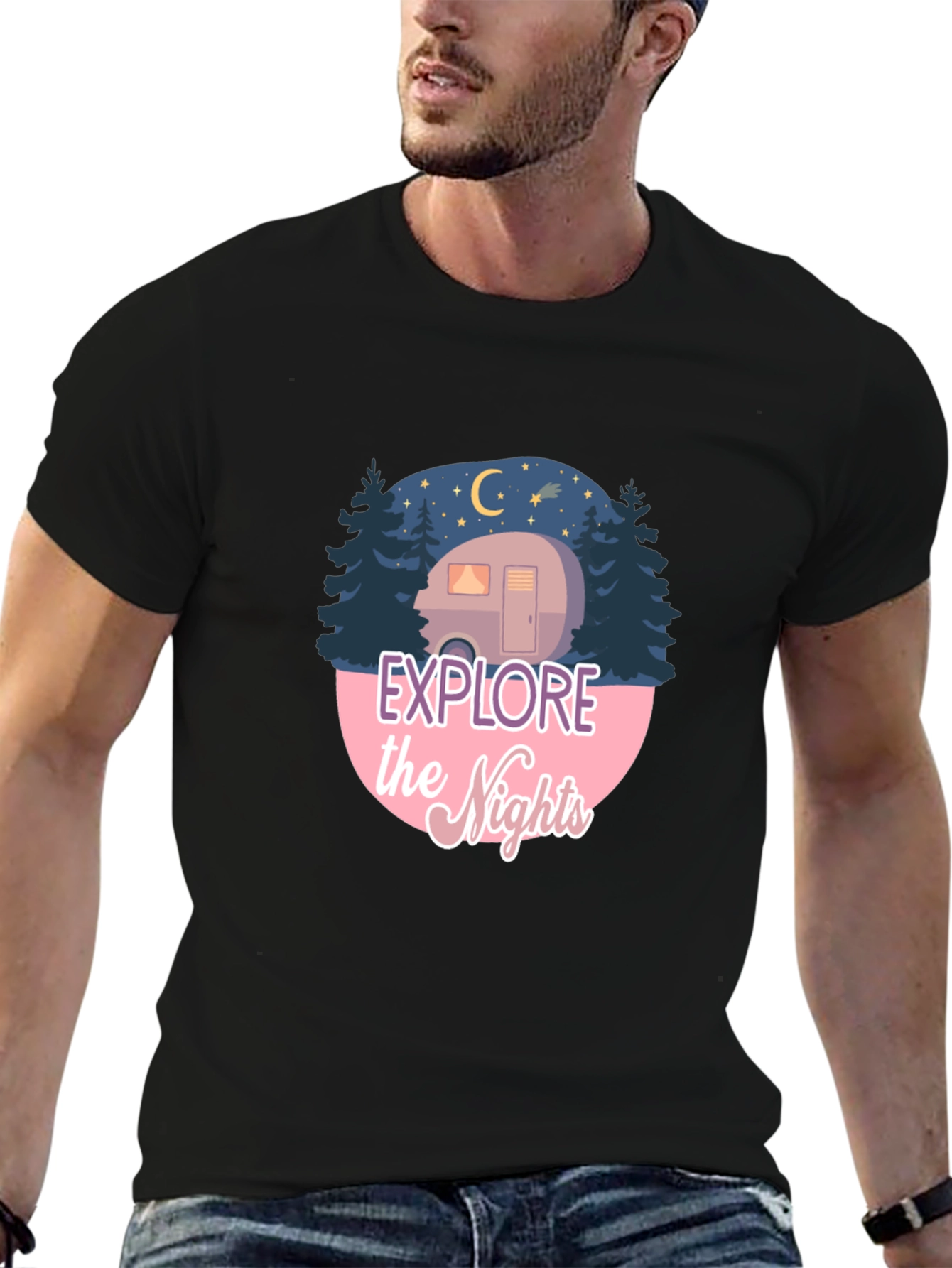 Explore the Nights Camping Graphic Tee