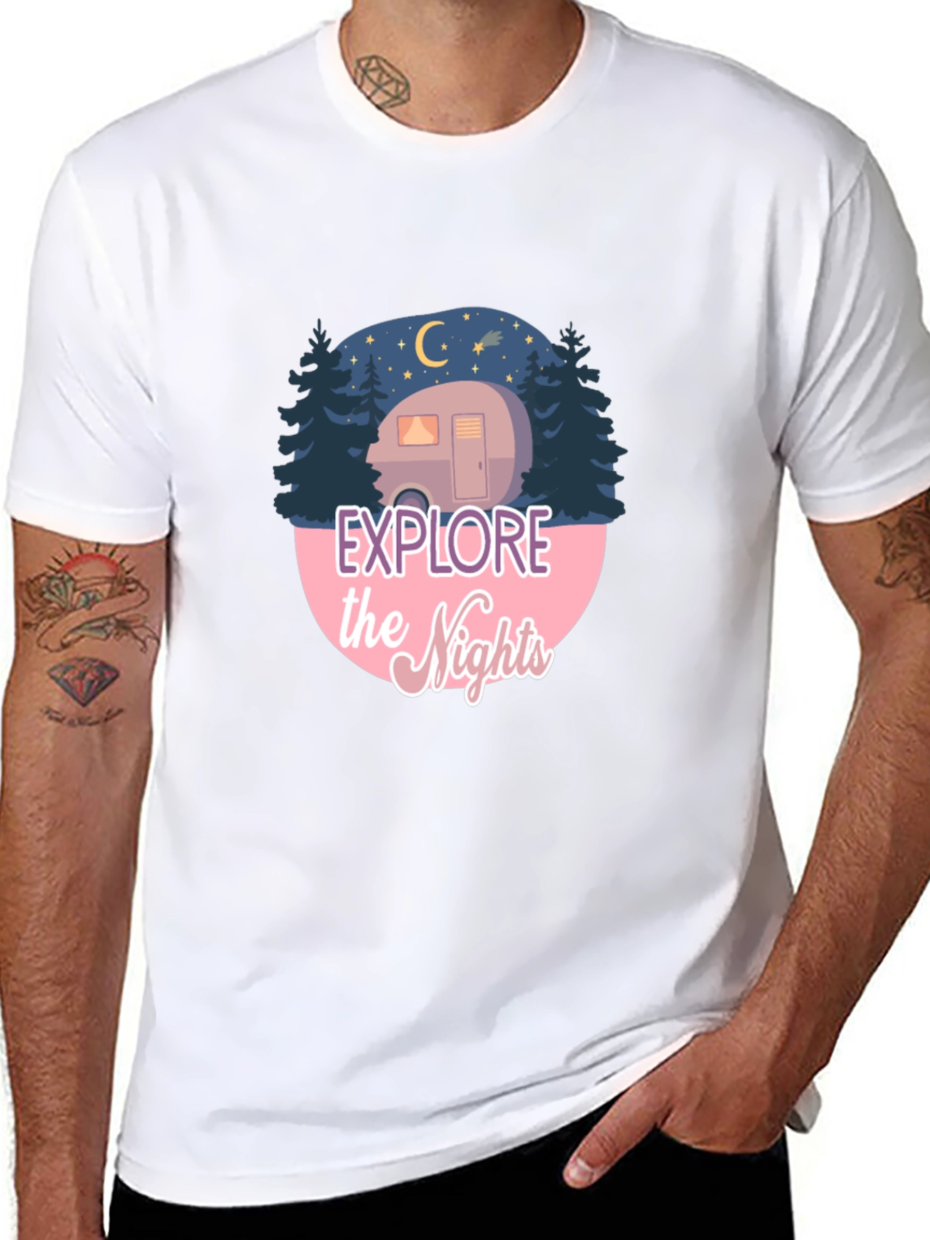 Explore the Nights Camping Graphic Tee
