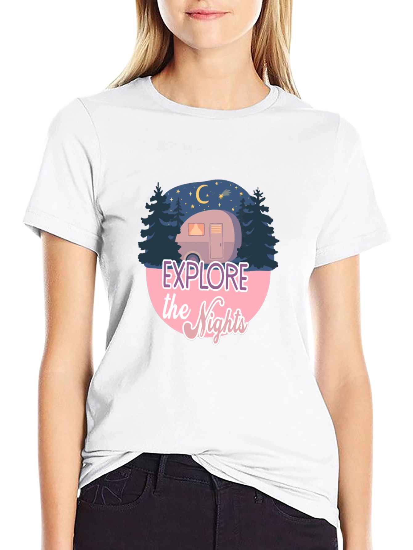 Explore the Nights Camping Graphic Tee