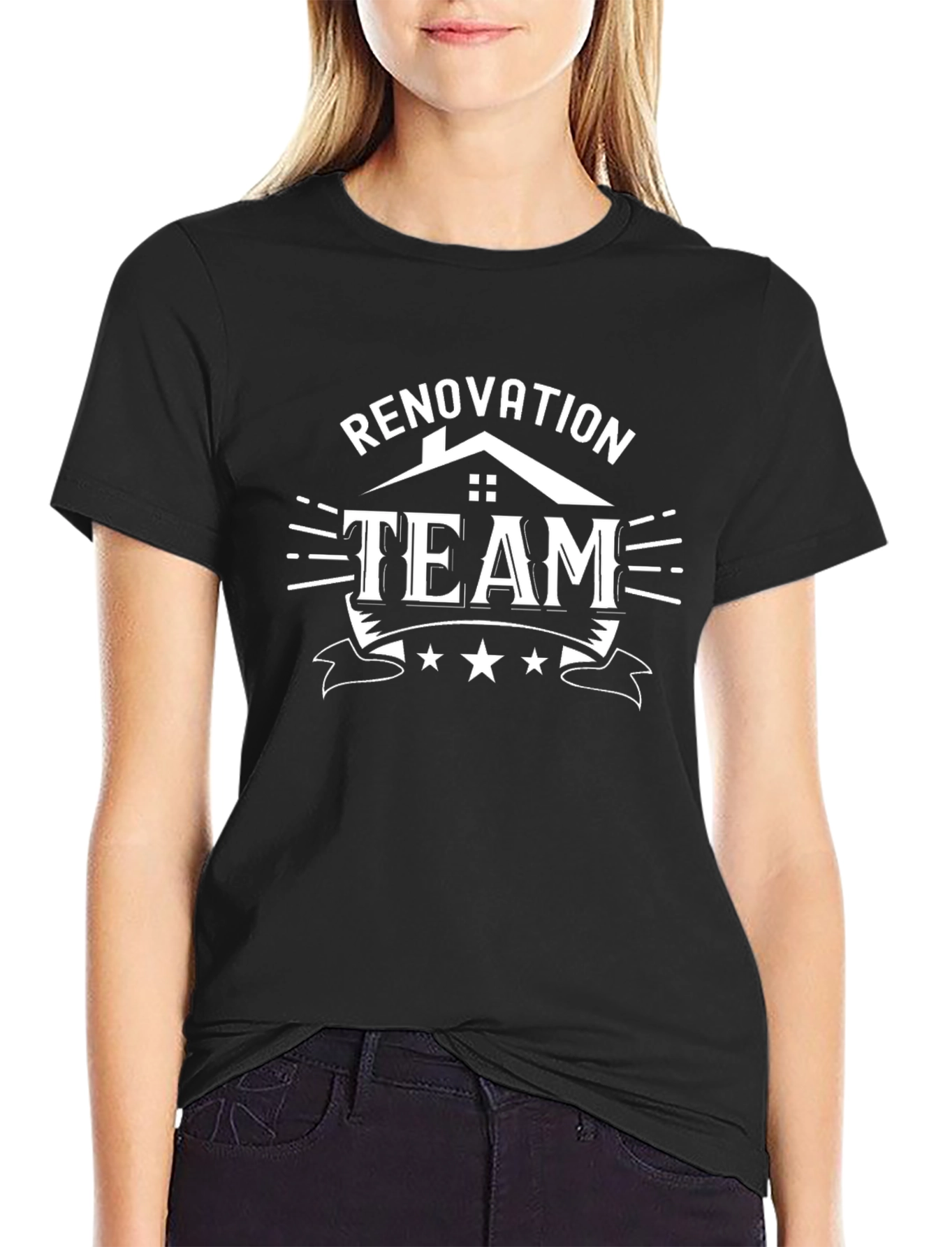 Renovation Team Black Graphic T-Shirt
