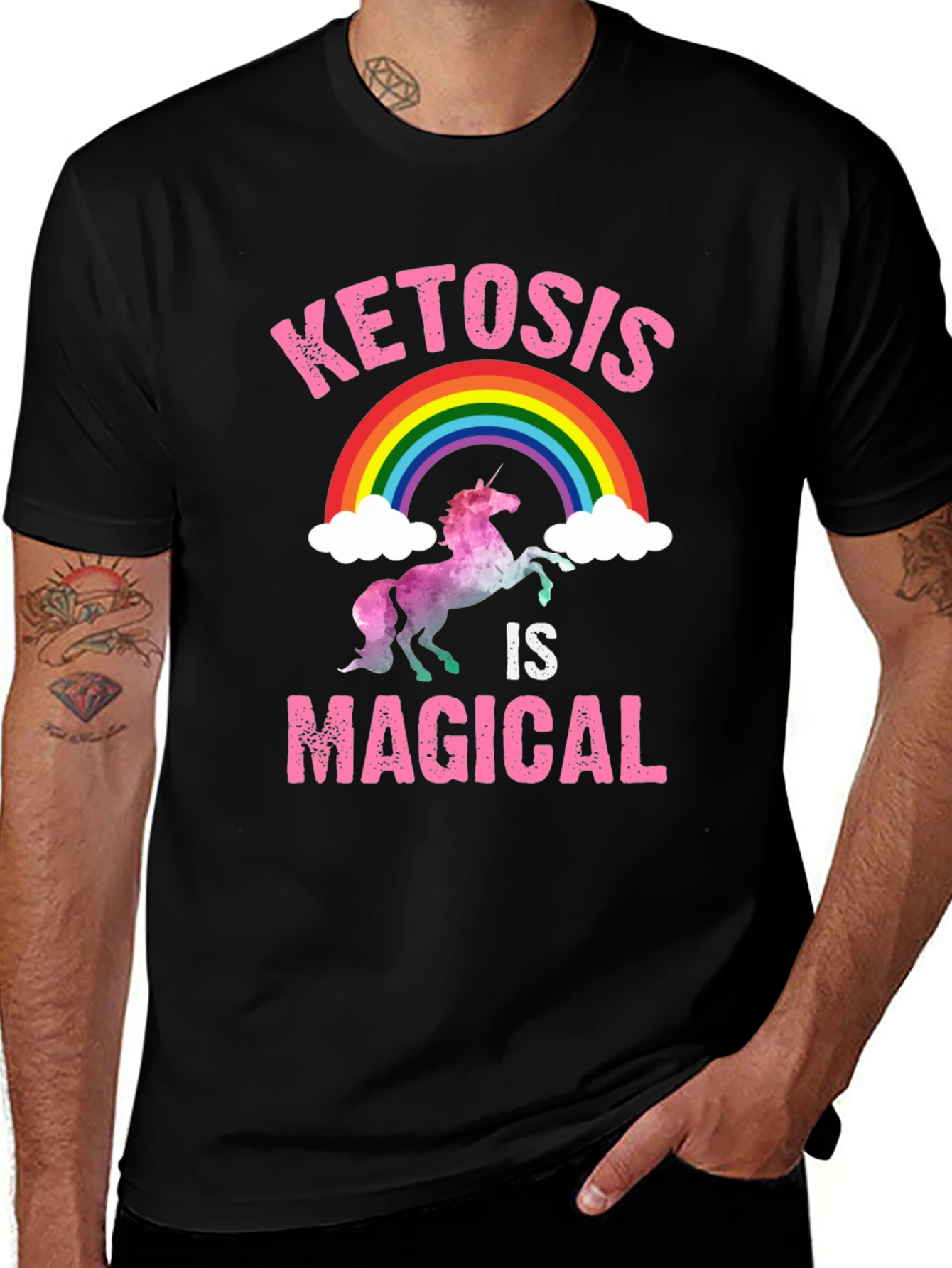 Ketosis is Magical T-Shirt Rainbow Unicorn