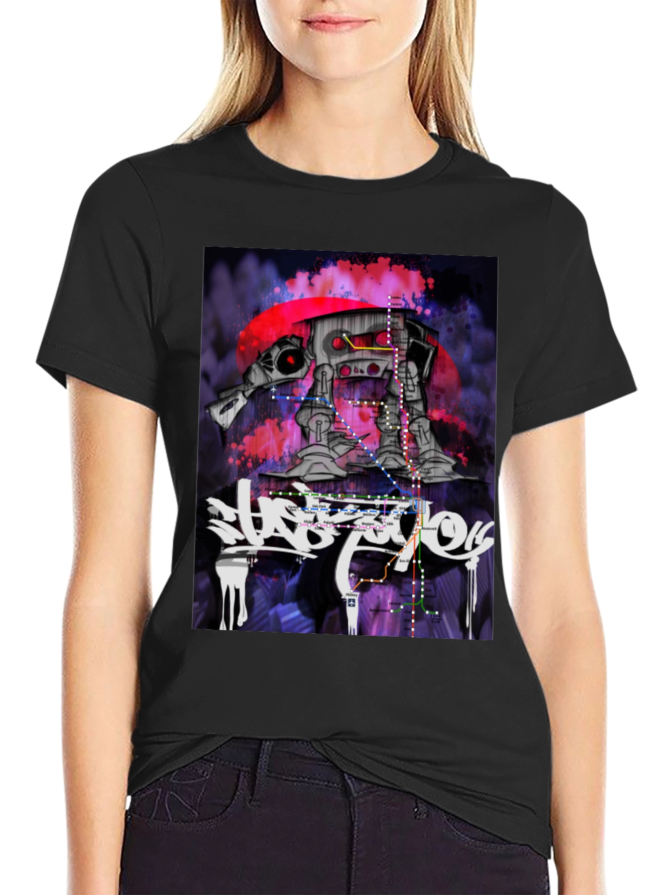 Urban AT-AT Walker T-Shirt - Subway Map Design