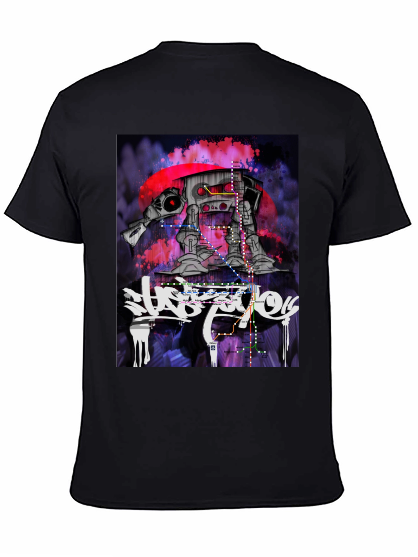 Urban AT-AT Walker T-Shirt - Subway Map Design