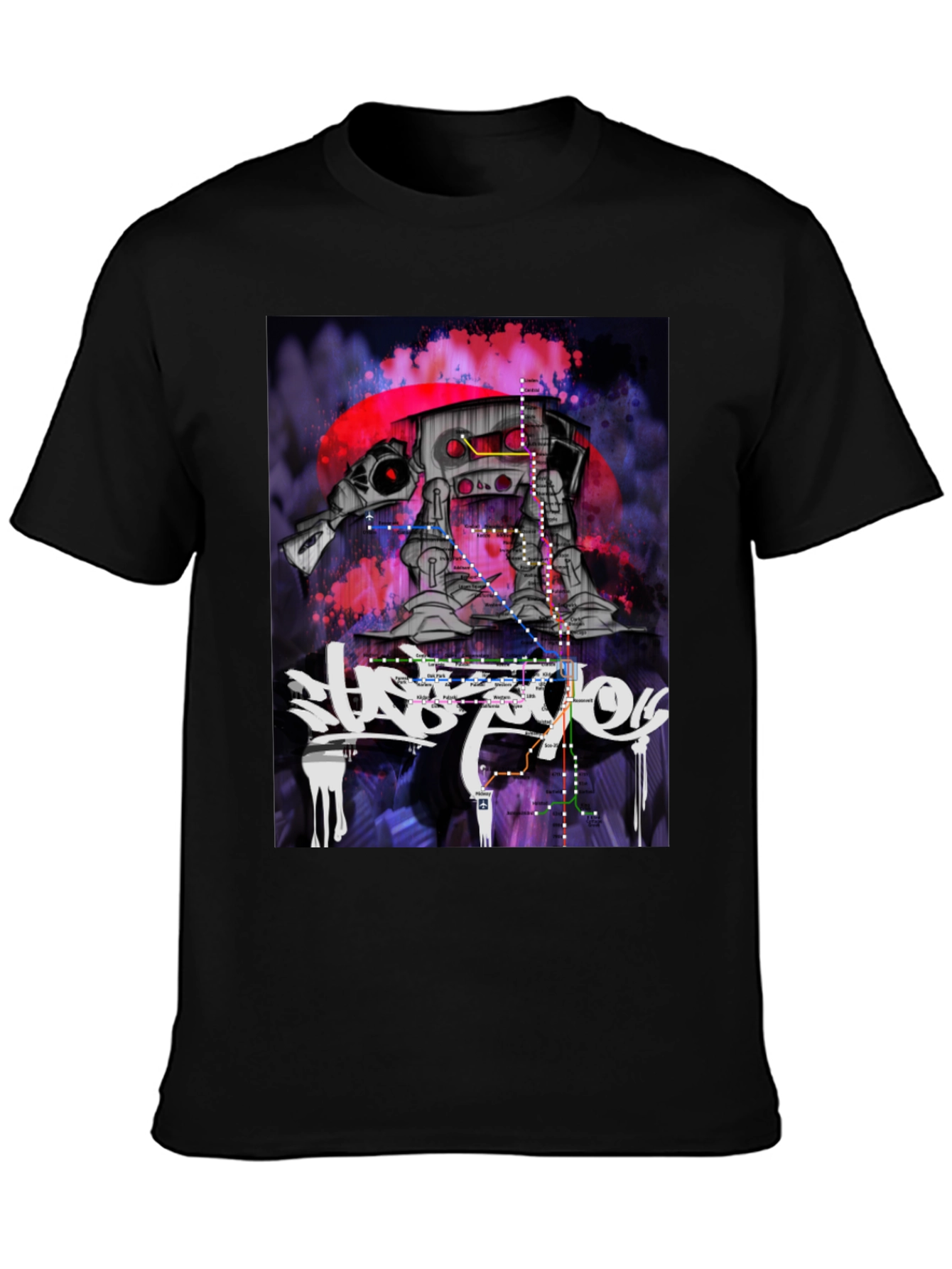Urban AT-AT Walker T-Shirt - Subway Map Design
