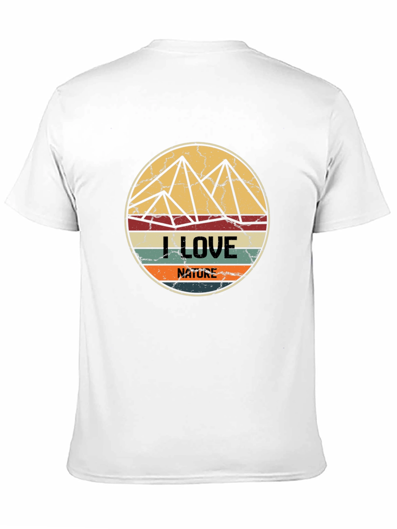 I Love Nature Tee - Retro Mountain Design