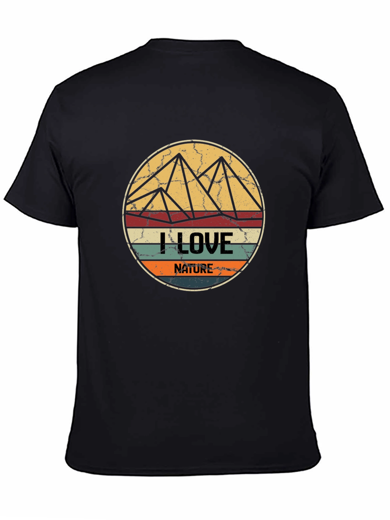 I Love Nature Tee - Retro Mountain Design
