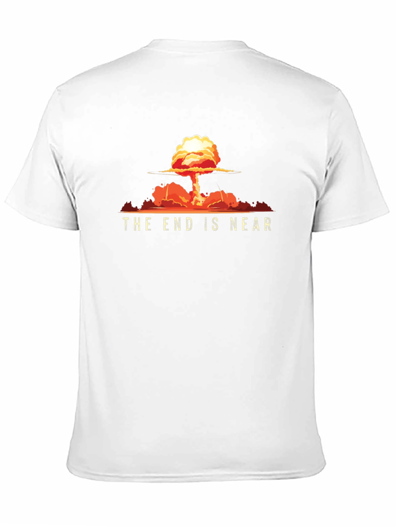 The End Is Near Graphic Print Black T-Shirt