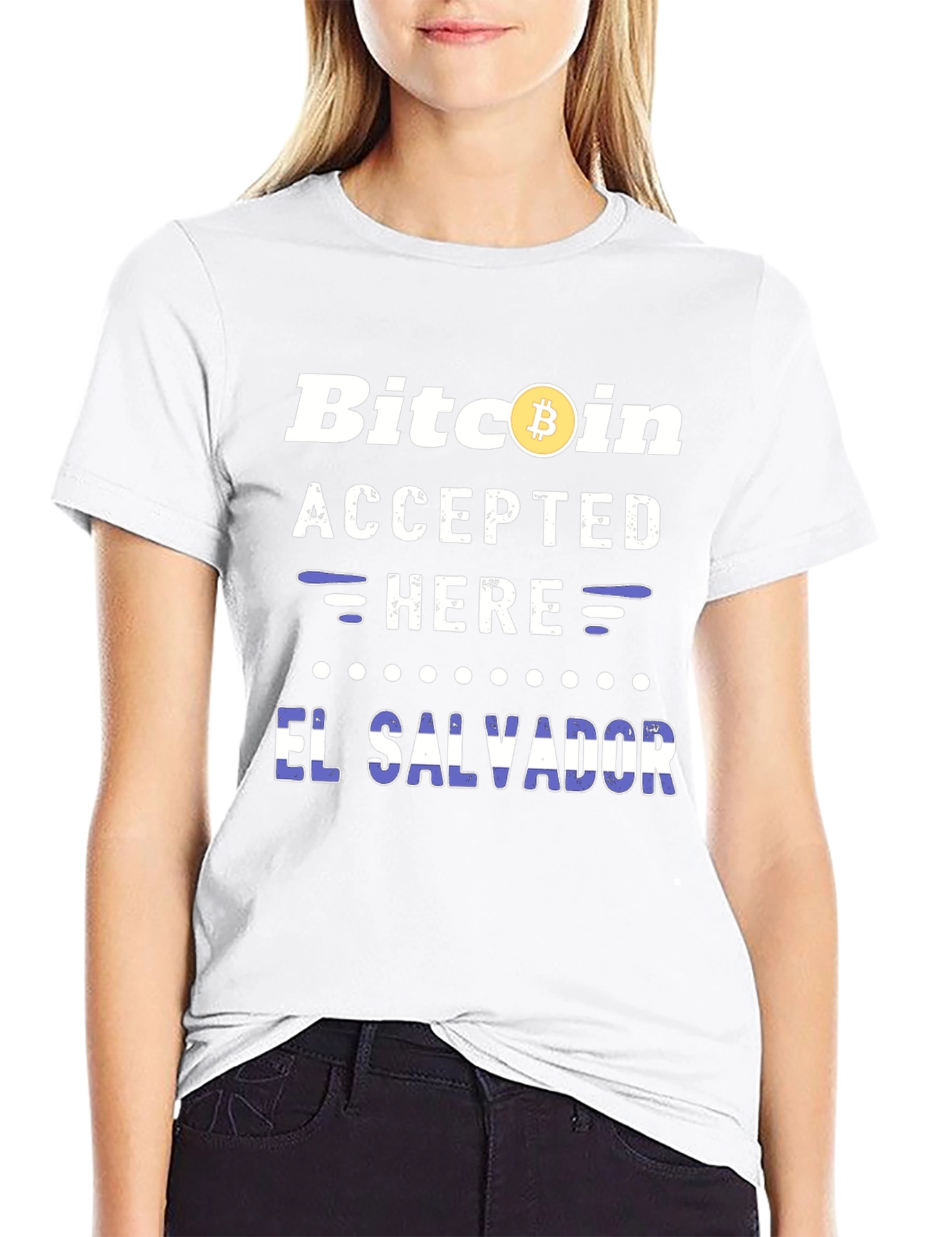 Bitcoin Accepted Here El Salvador T-Shirt