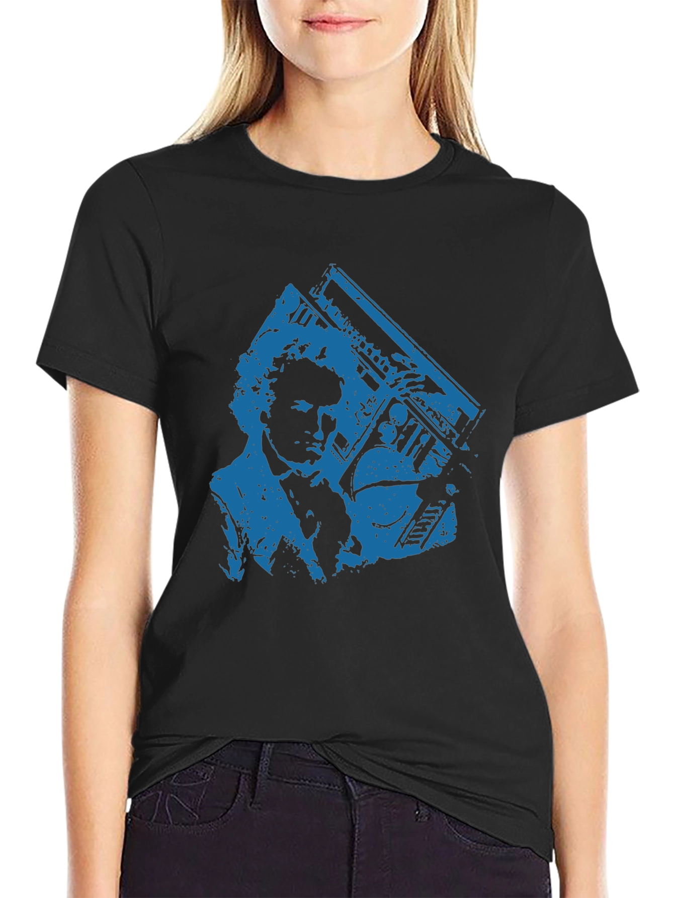 Retro Boombox Graphic Tee - Cool Casual Style