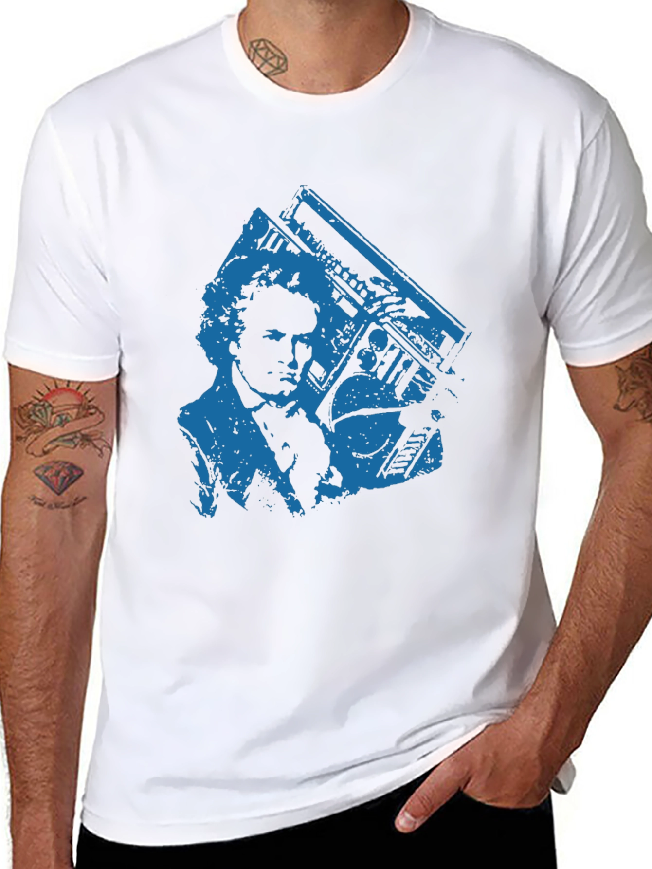 Retro Boombox Graphic Tee - Cool Casual Style