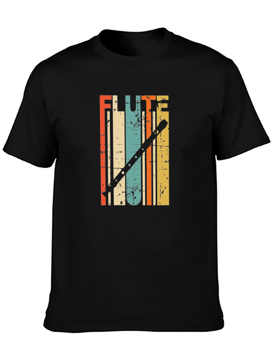 Retro Flute Player T-Shirt - Vintage Style Tee