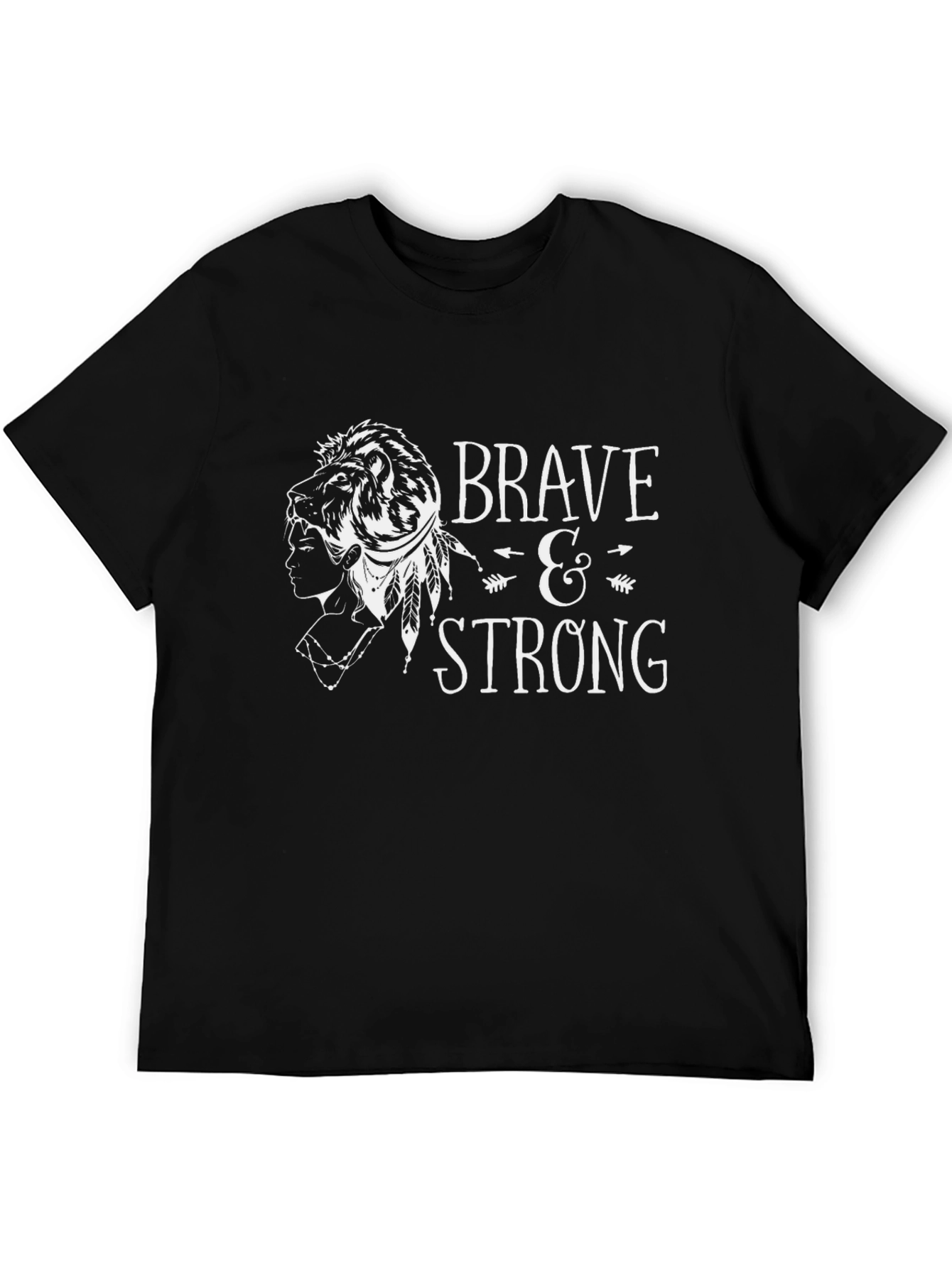 Brave & Strong Graphic Tee - Black