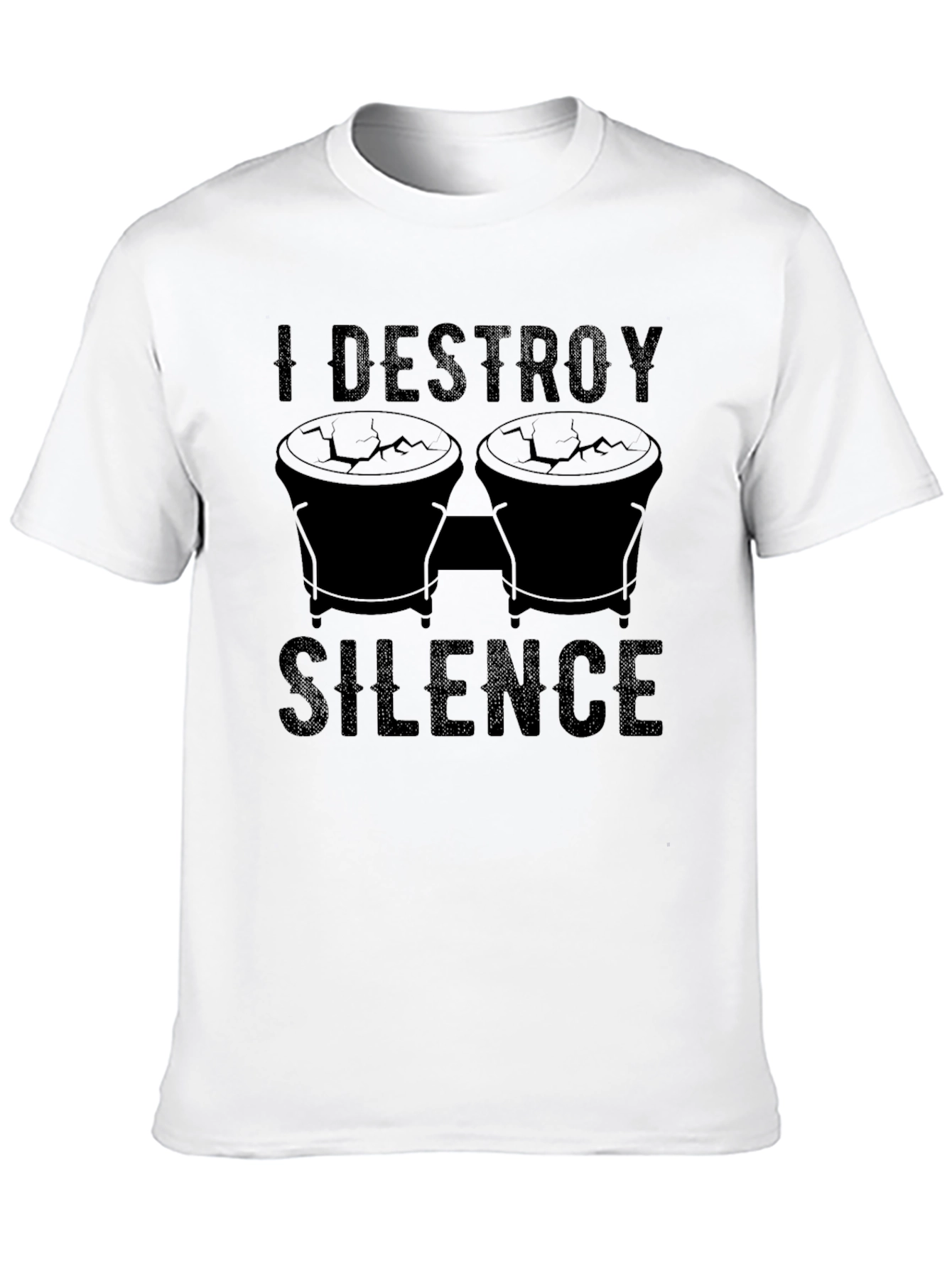 I Destroy Silence T-Shirt - Percussion Humor