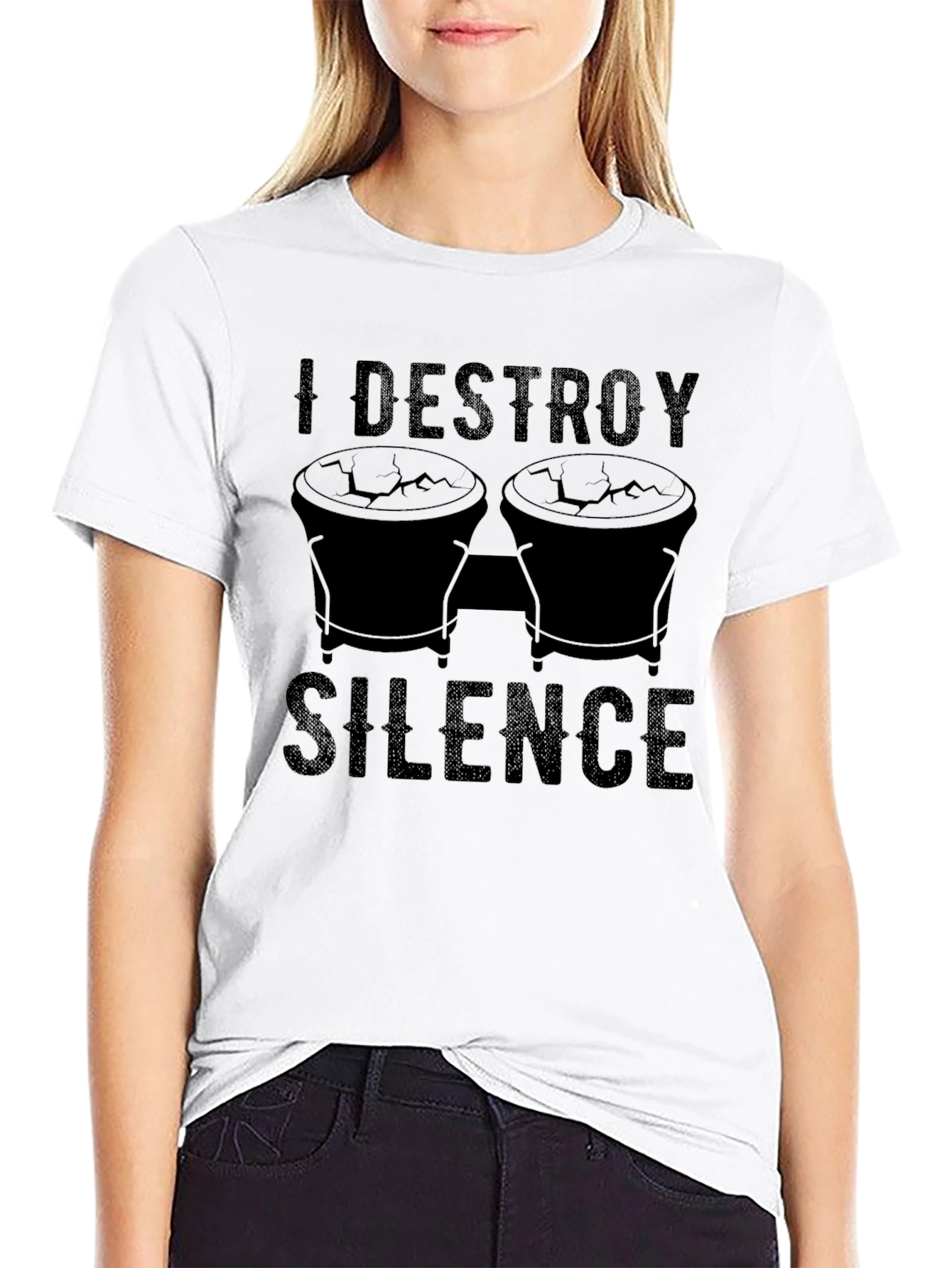 I Destroy Silence T-Shirt - Percussion Humor