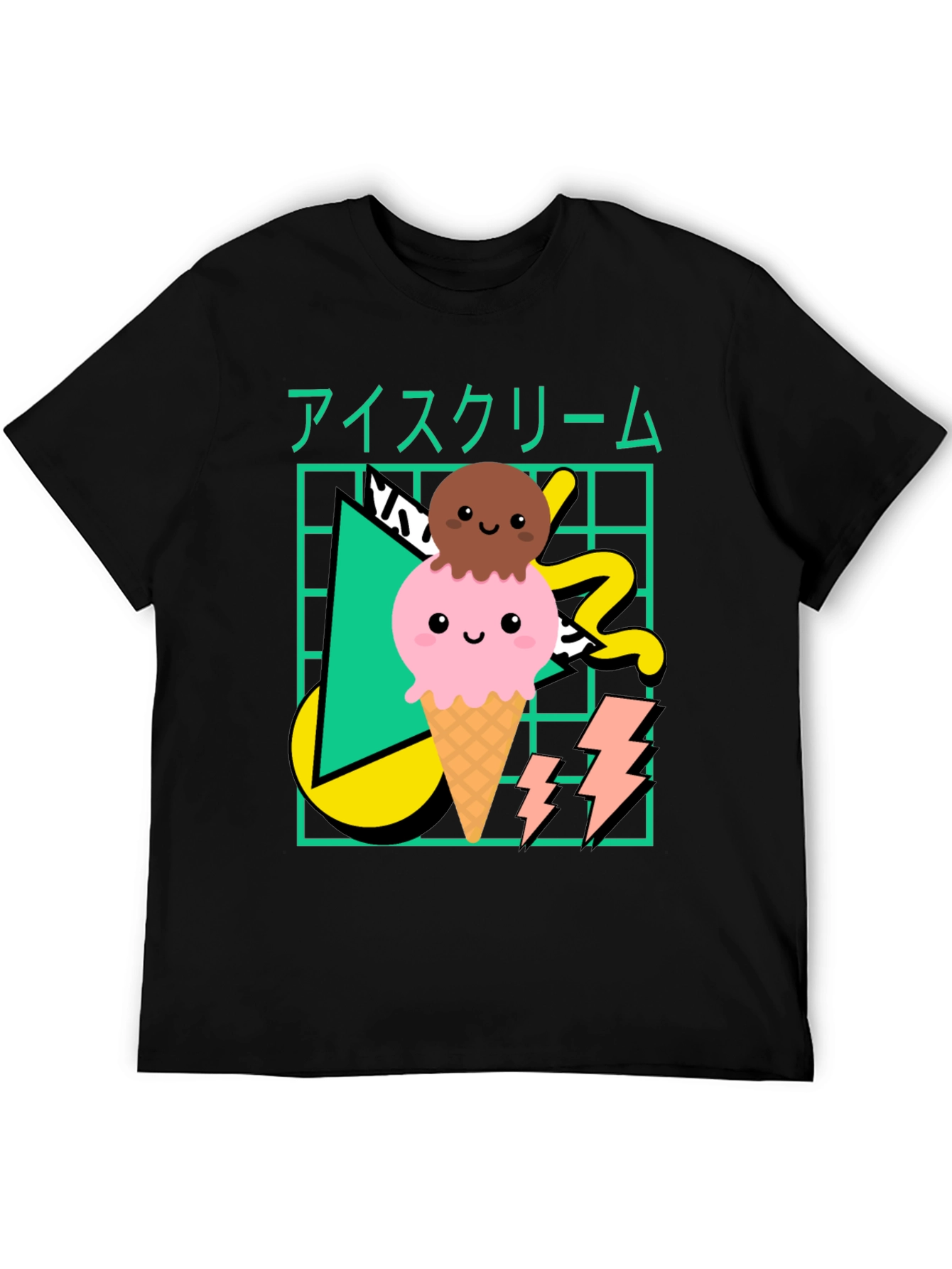 Kawaii Ice Cream Graphic T-Shirt